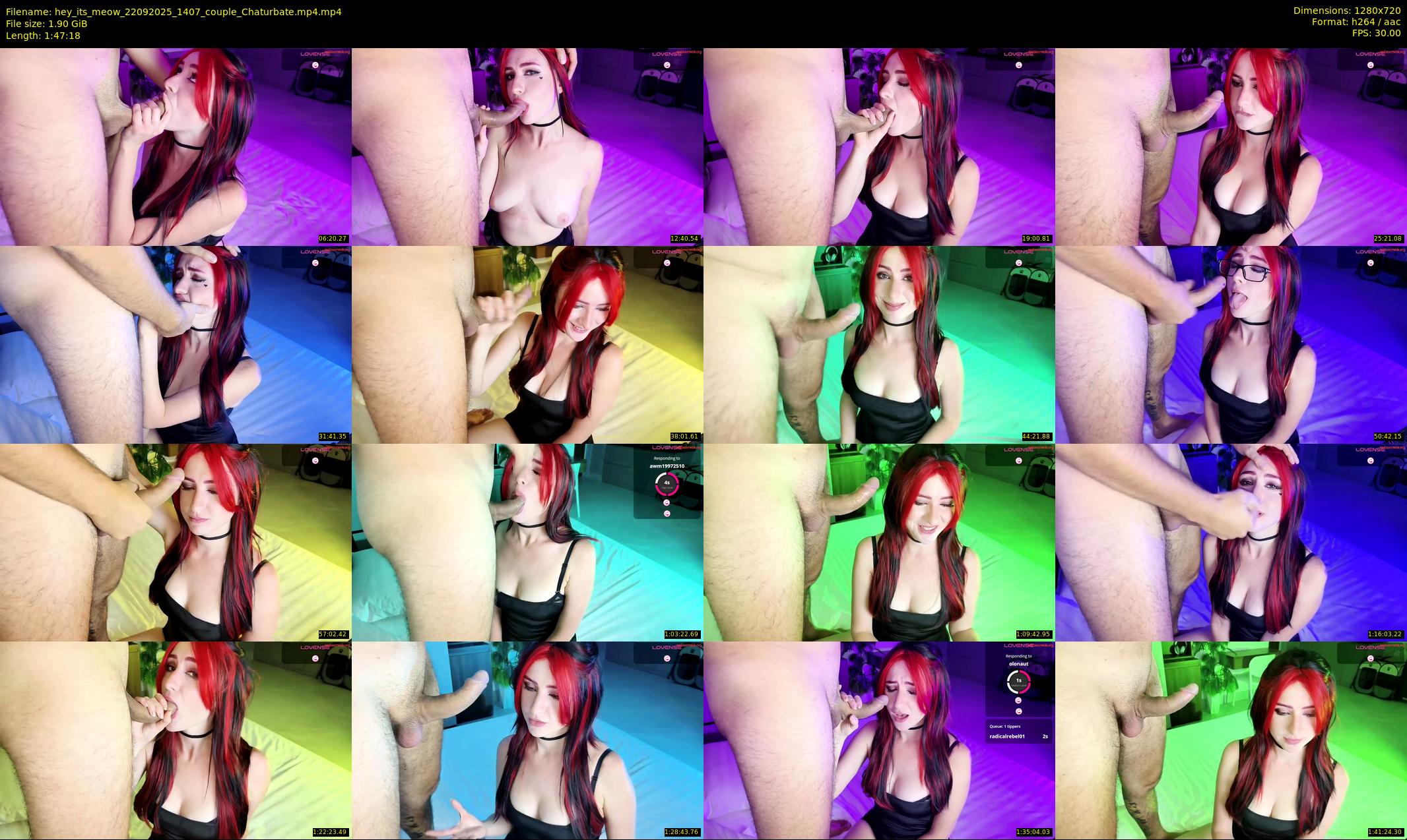 hey_its_meow — 108 minute Chaturbate couple cam show recording, 720p, Sep 22, 2025