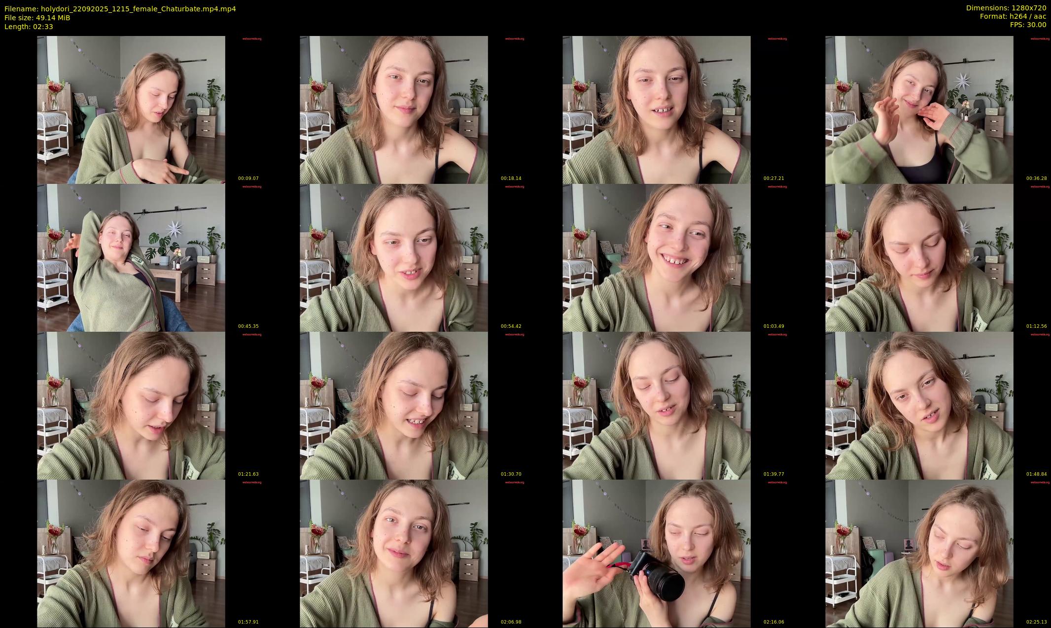 holydori — 3 minute Chaturbate female cam show recording, 720p, Sep 22, 2025