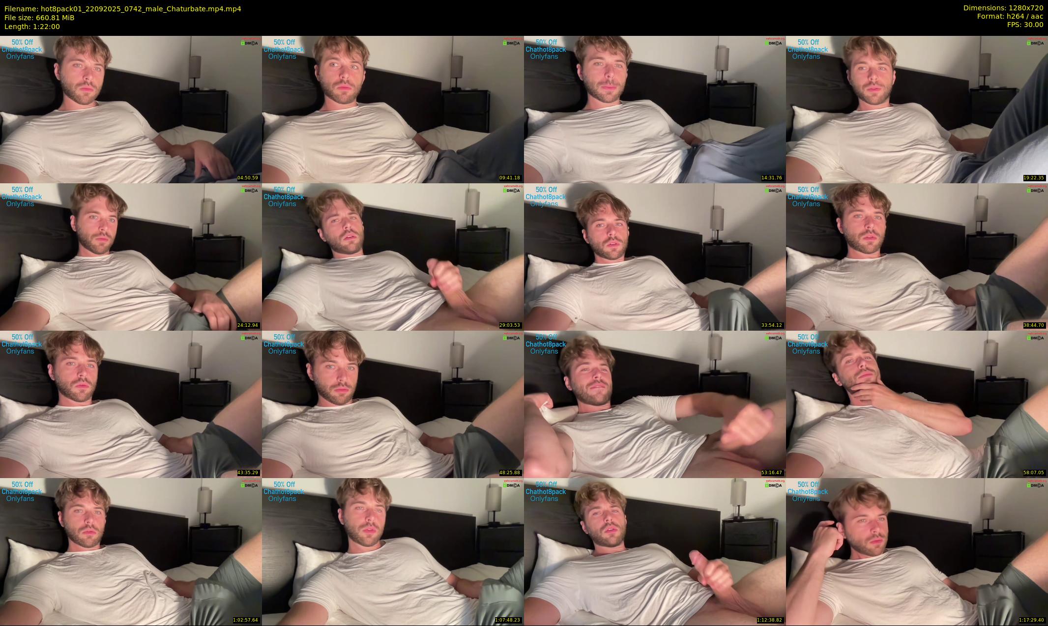 hot8pack01 — 82 minute Chaturbate male cam show recording, 720p, Sep 22, 2025