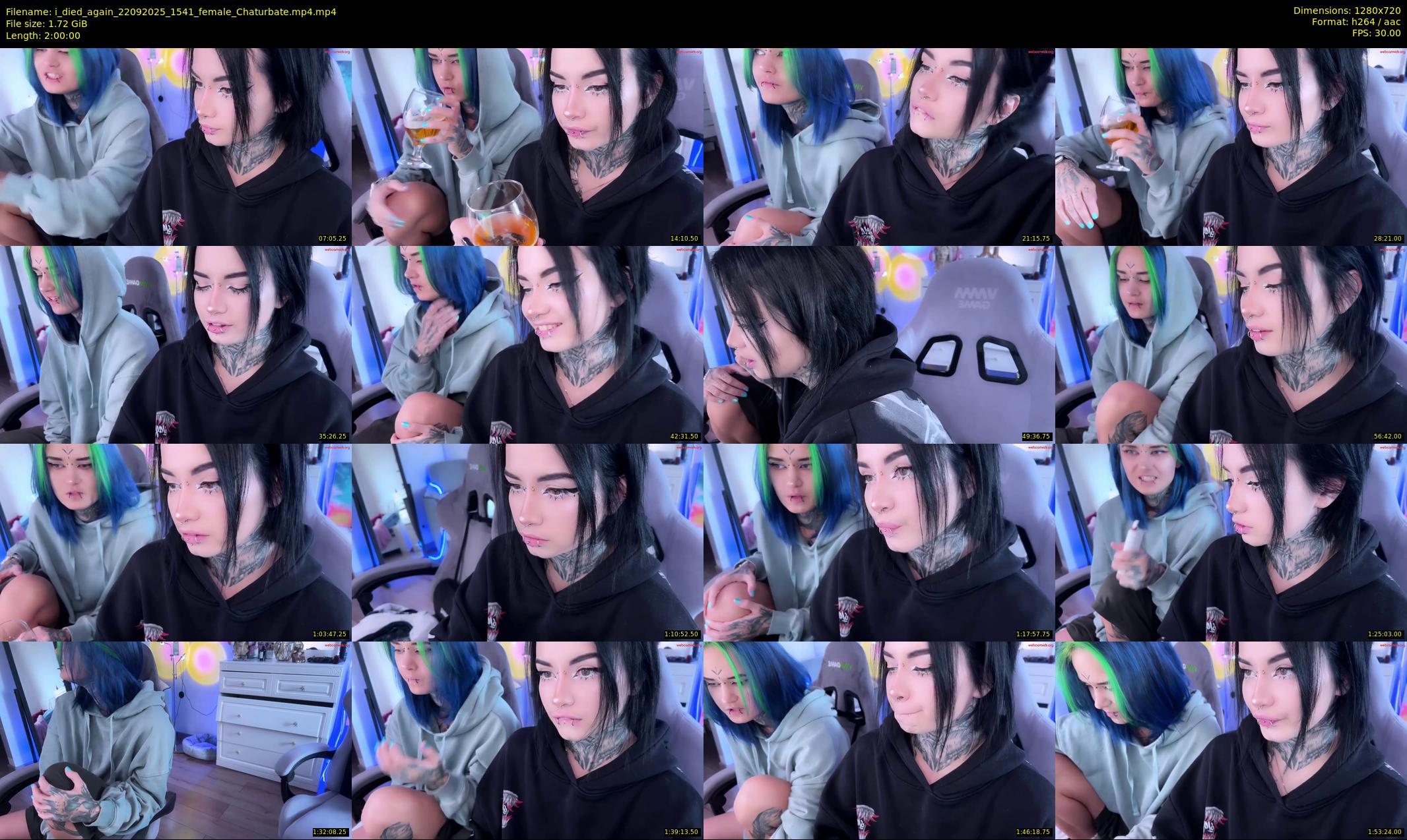 i_died_again — 120 minute Chaturbate female cam show recording, 720p, Sep 22, 2025