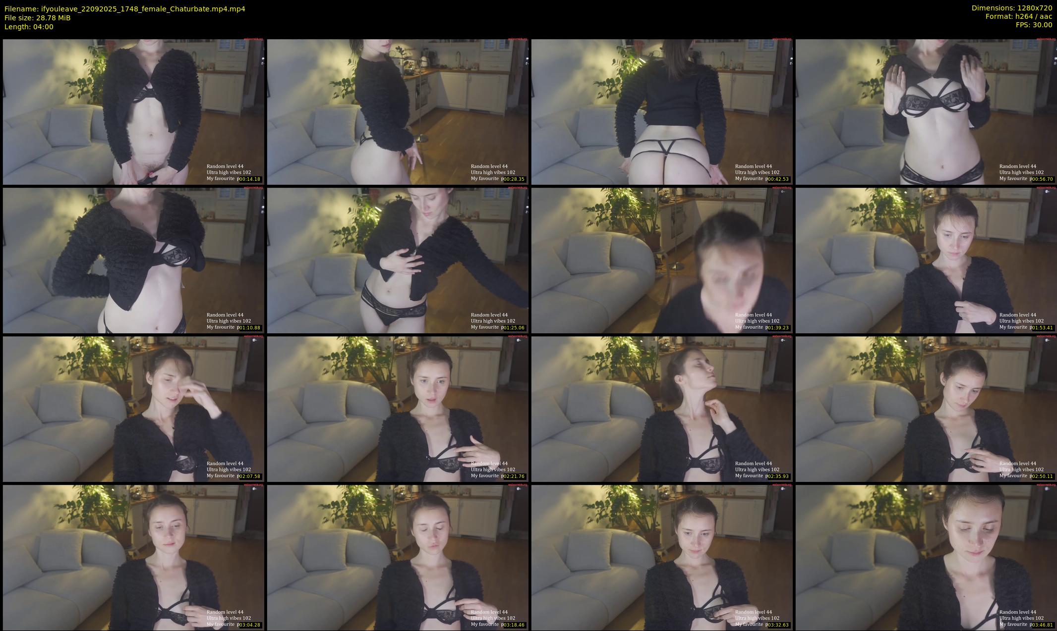 ifyouleave — 4 minute Chaturbate female cam show recording, 720p, Sep 22, 2025