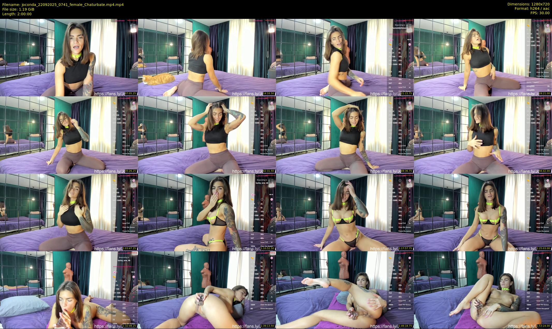 joconda — 120 minute Chaturbate female cam show recording, 720p, Sep 22, 2025