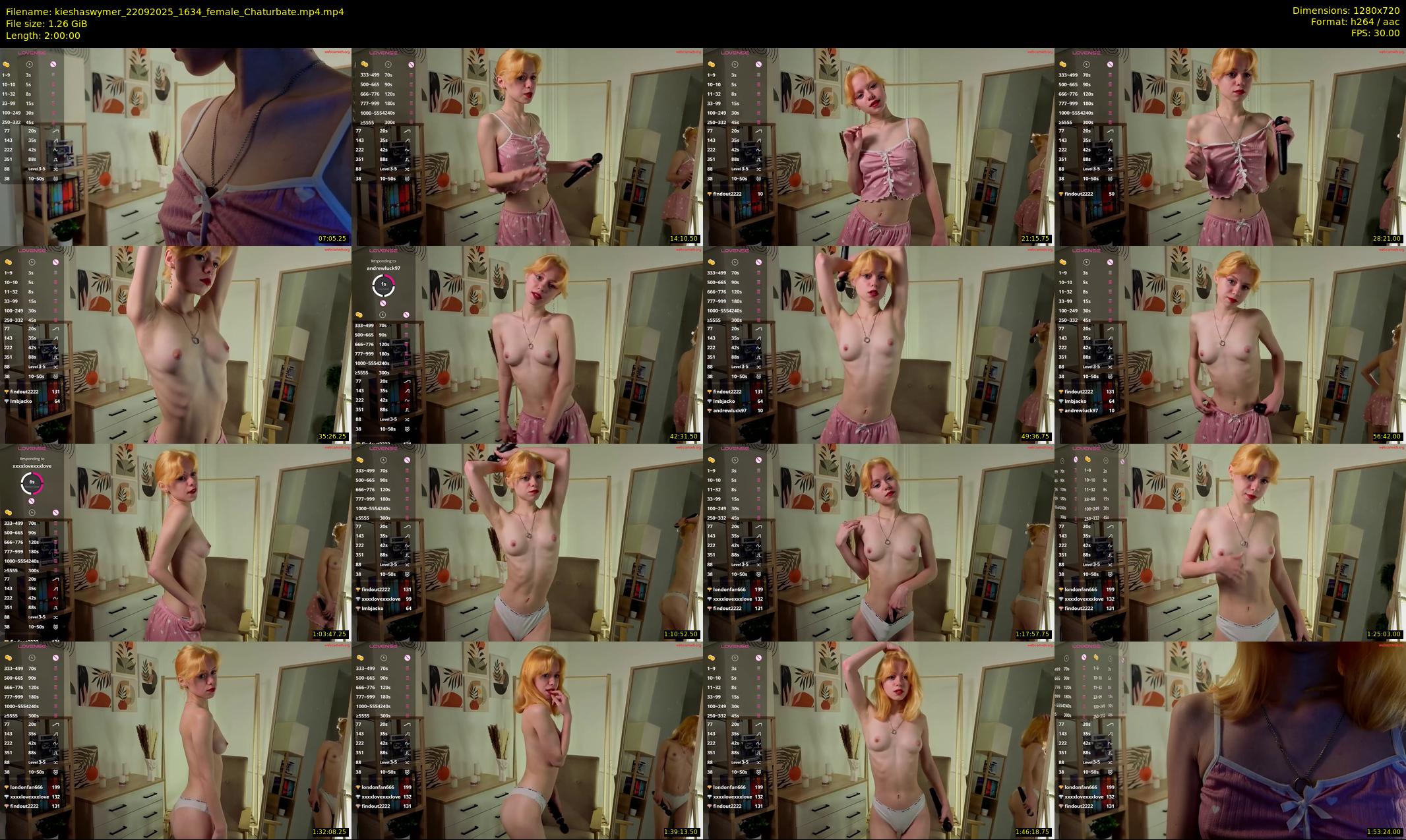 kieshaswymer — 120 minute Chaturbate female cam show recording, 720p, Sep 22, 2025