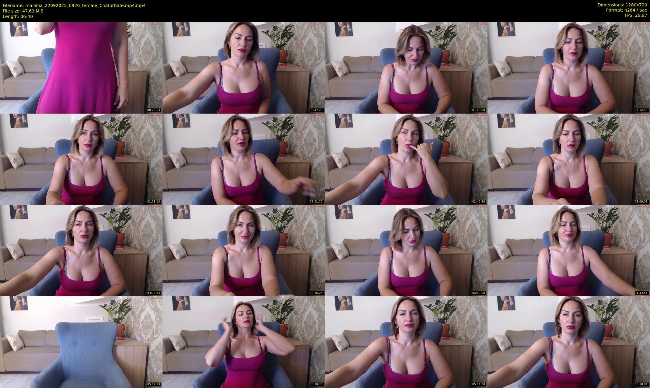 mallinia — 7 minute Chaturbate female cam show recording, 720p, Sep 22, 2025