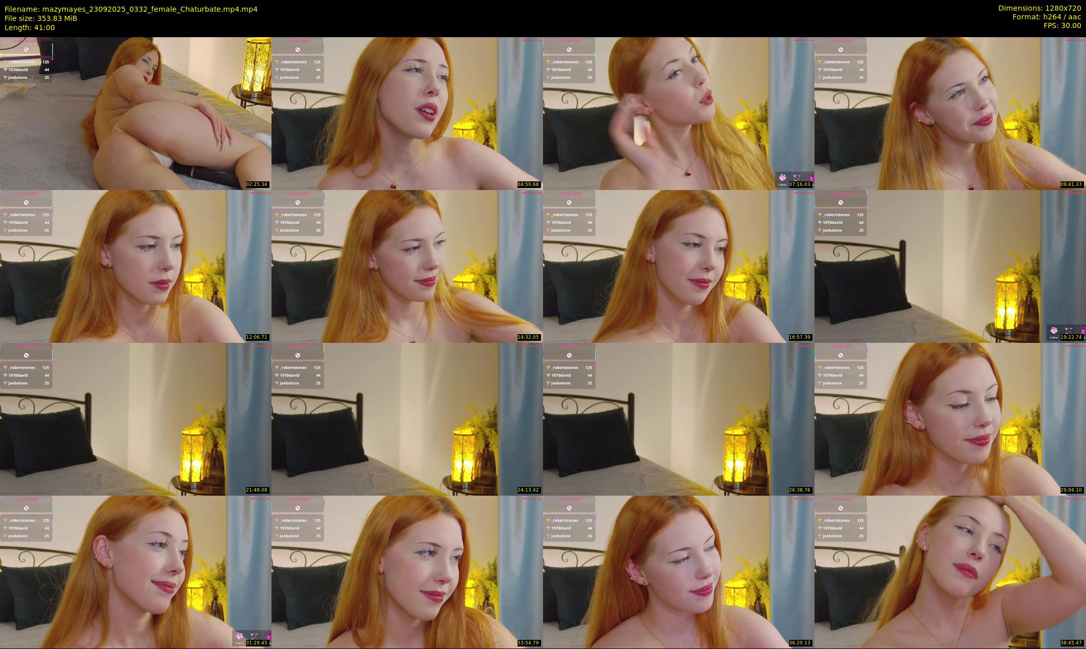 mazymayes — 41 minute Chaturbate female cam show recording, 720p, Sep 23, 2025