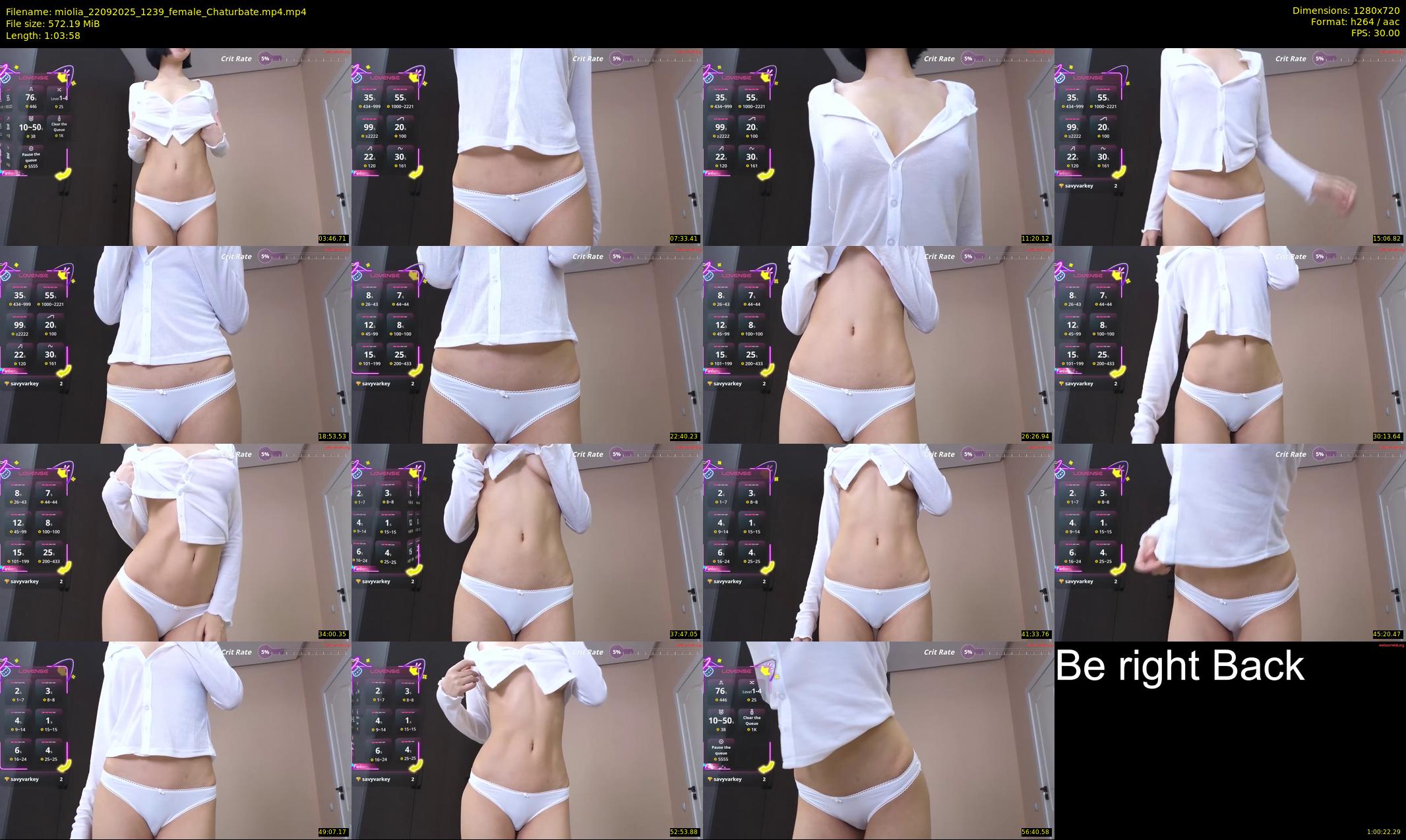 miolia — 64 minute Chaturbate female cam show recording, 720p, Sep 22, 2025
