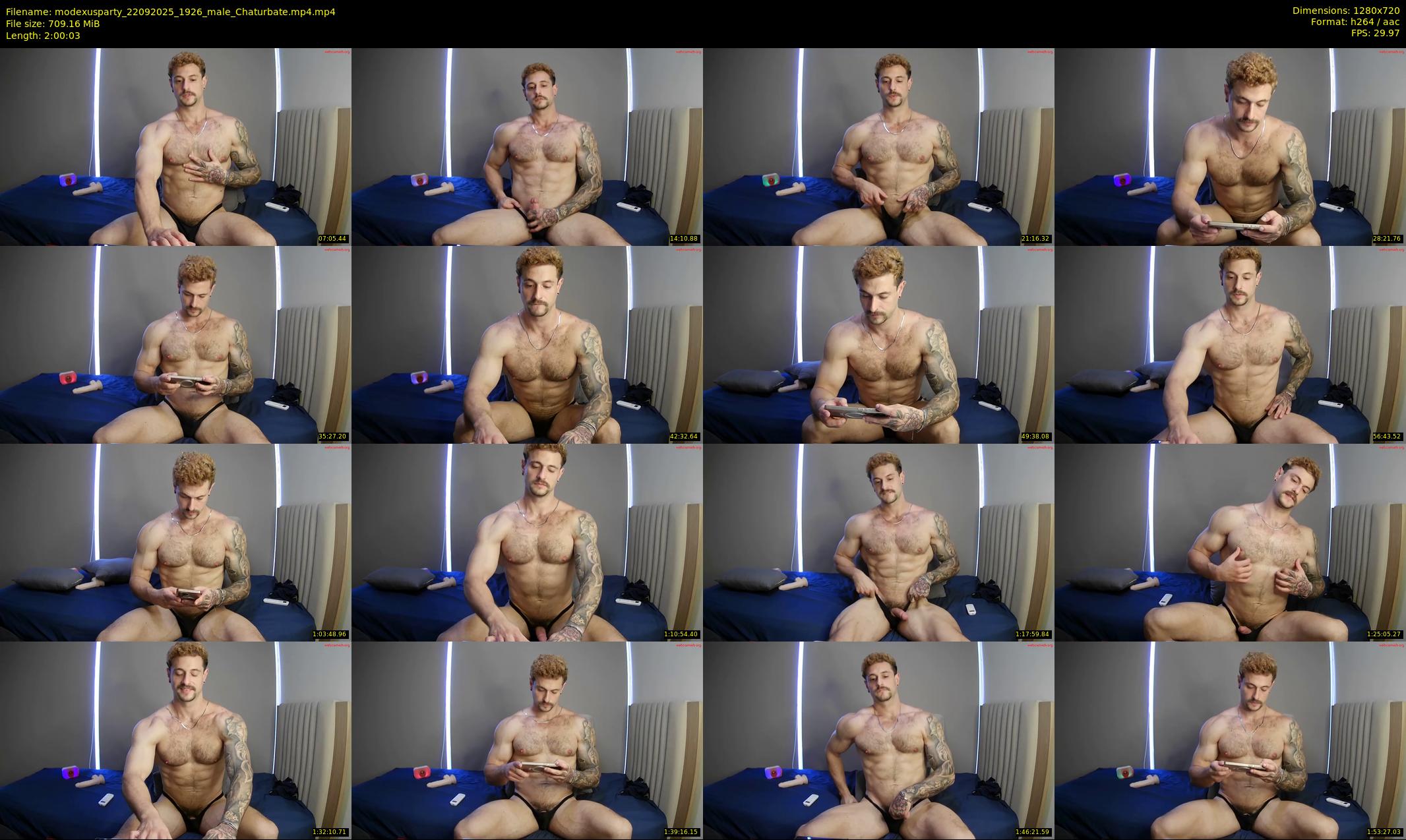 modexusparty — 121 minute Chaturbate male cam show recording, 720p, Sep 22, 2025