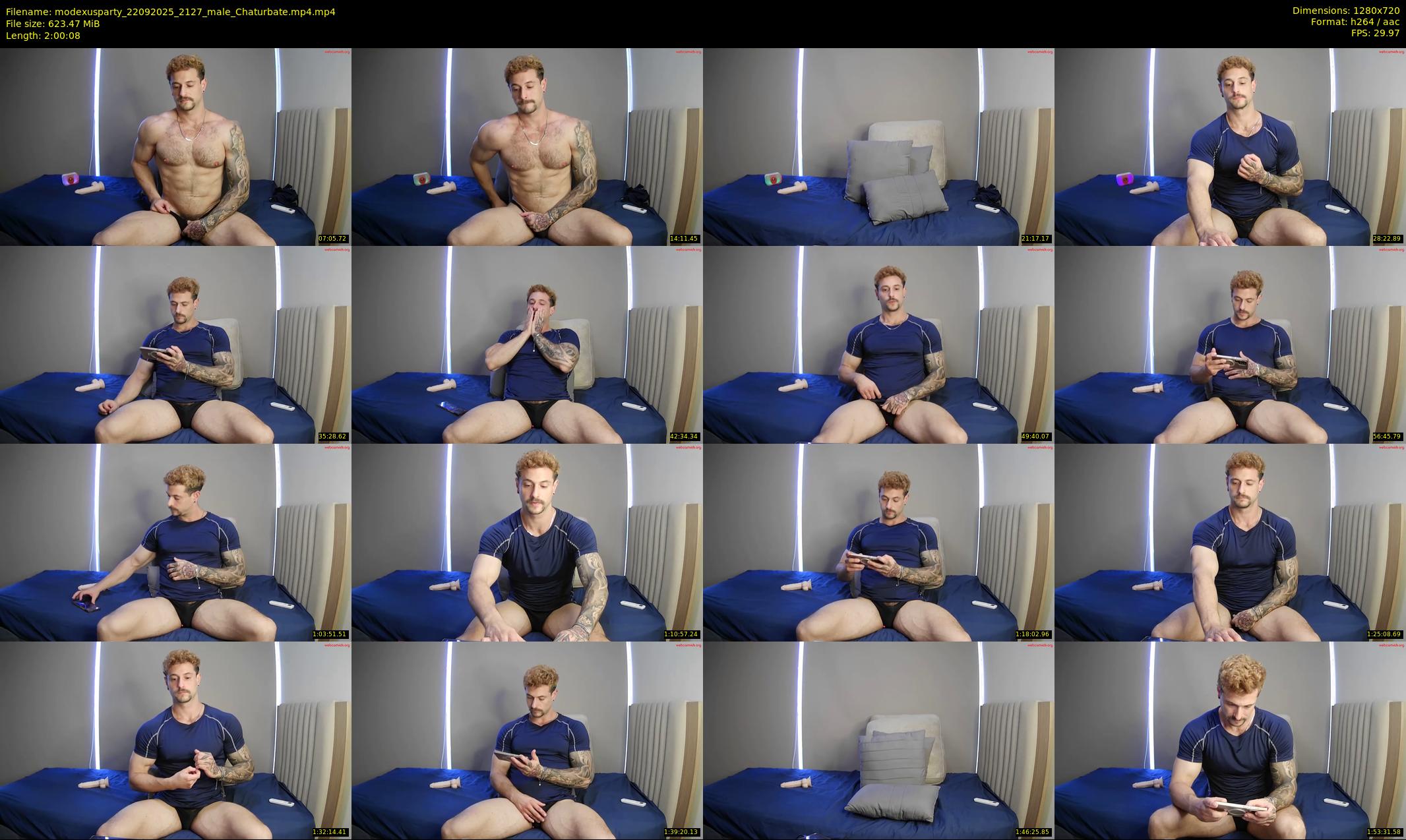 modexusparty — 121 minute Chaturbate male cam show recording, 720p, Sep 22, 2025