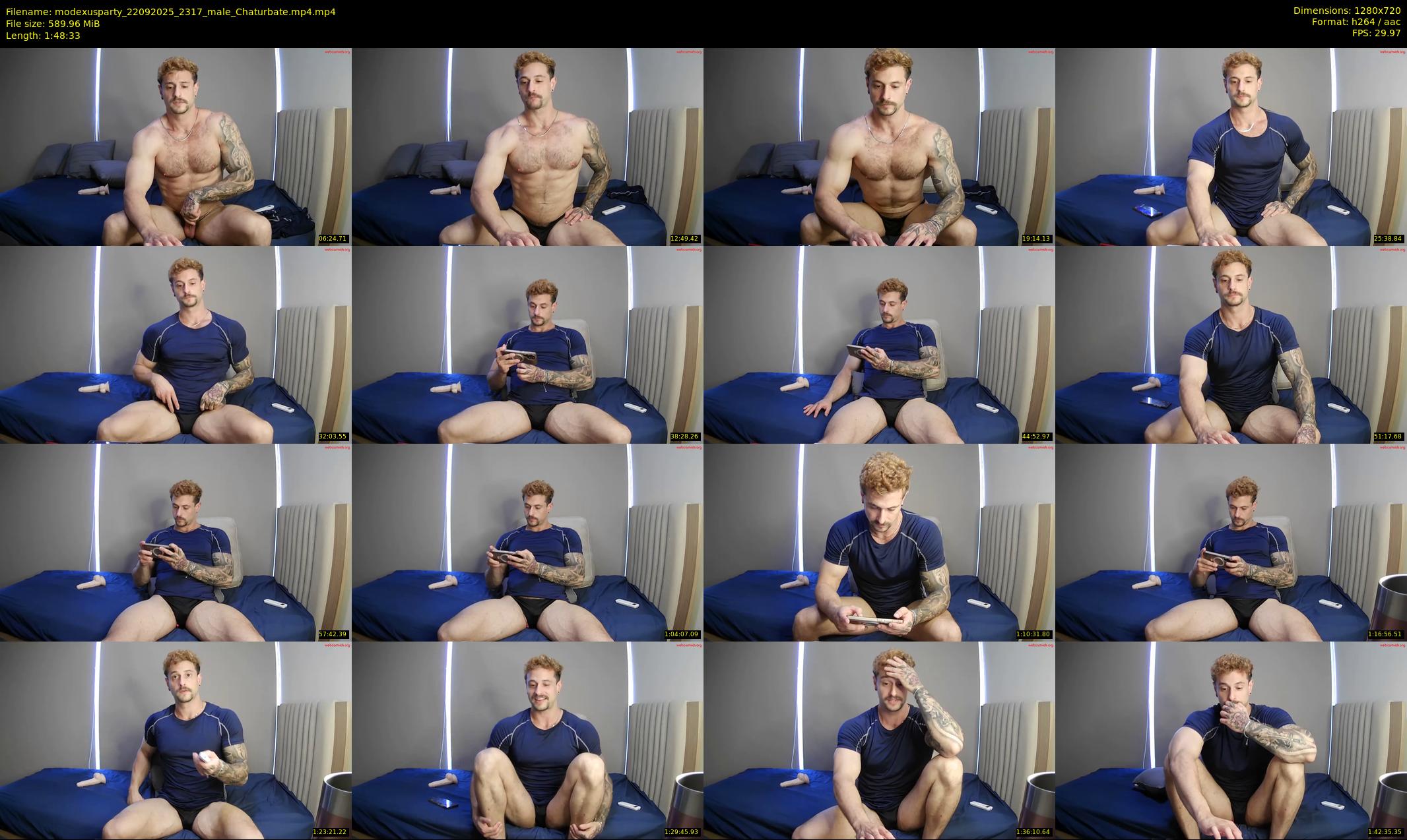 modexusparty — 109 minute Chaturbate male cam show recording, 720p, Sep 22, 2025
