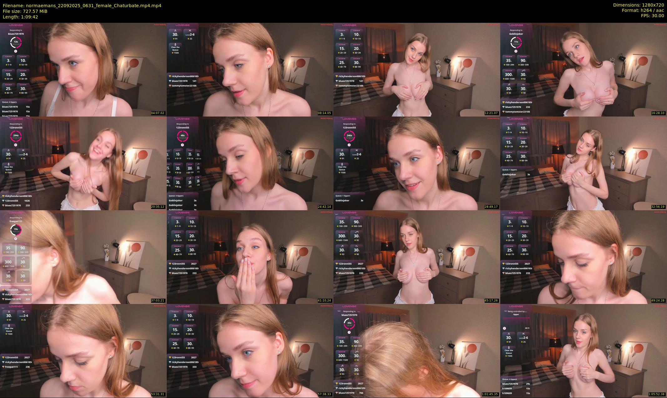 normaemans — 70 minute Chaturbate female cam show recording, 720p, Sep 22, 2025