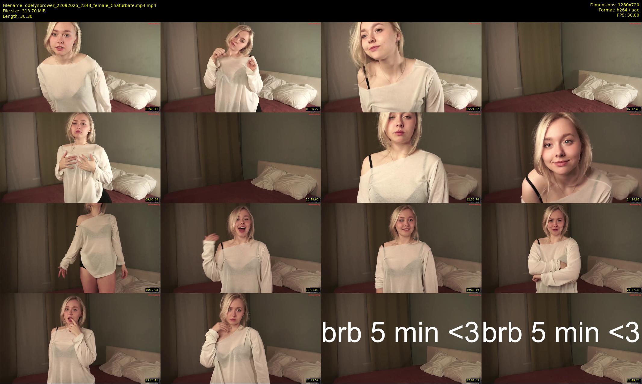 odelynbrower — 31 minute Chaturbate female cam show recording, 720p, Sep 22, 2025