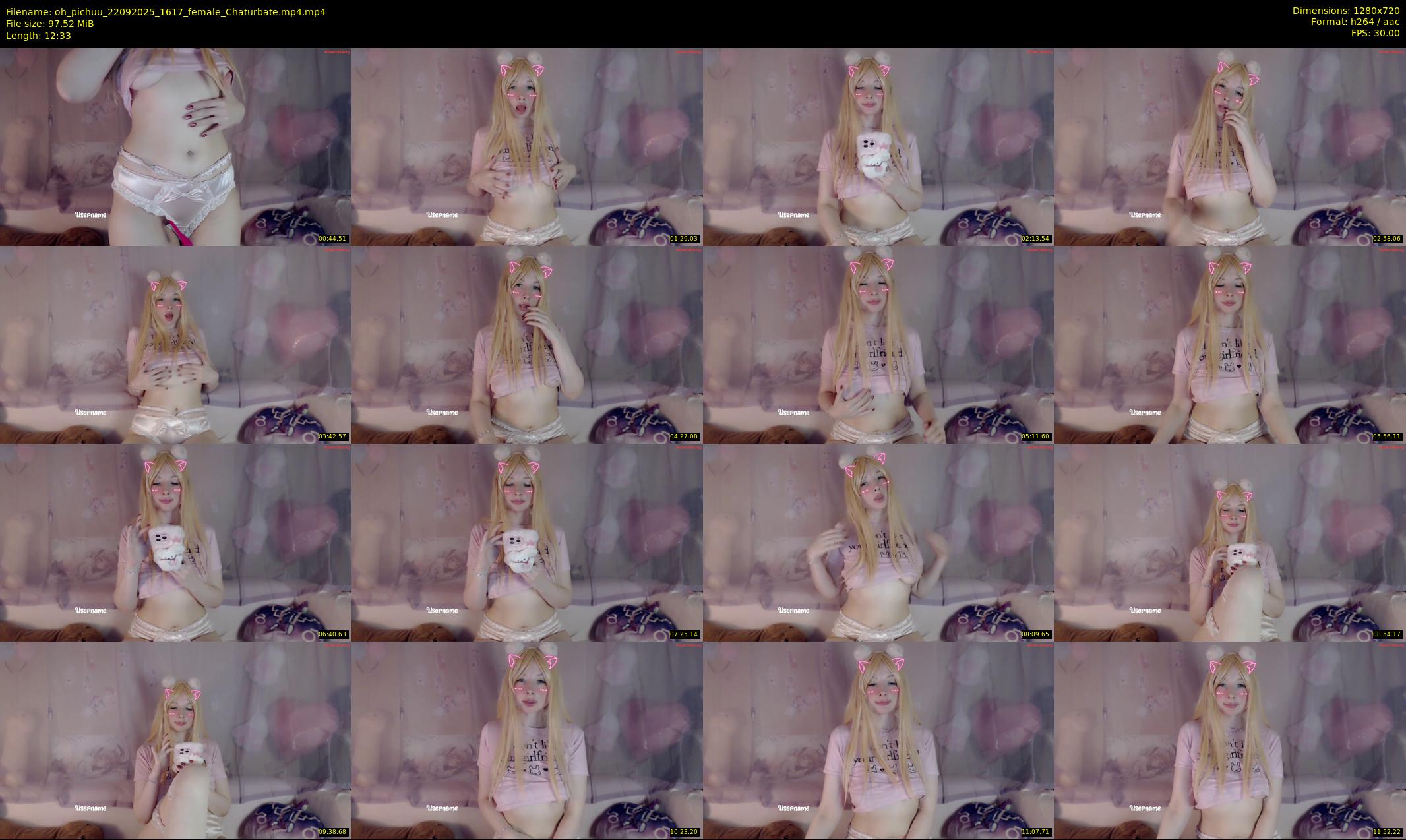 oh_pichuu — 13 minute Chaturbate female cam show recording, 720p, Sep 22, 2025