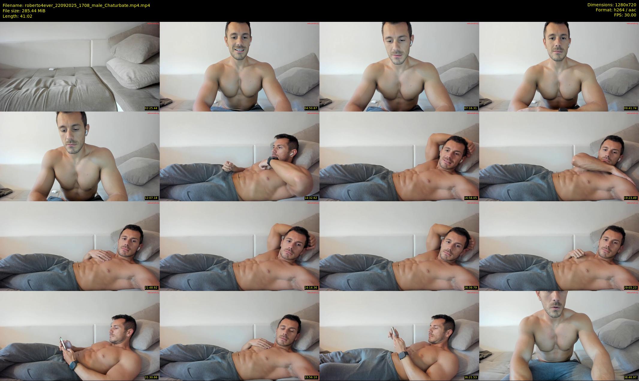 roberto4ever — 42 minute Chaturbate male cam show recording, 720p, Sep 22, 2025