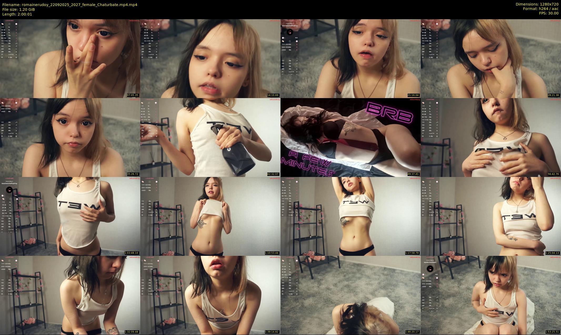 romainerudoy — 121 minute Chaturbate female cam show recording, 720p, Sep 22, 2025