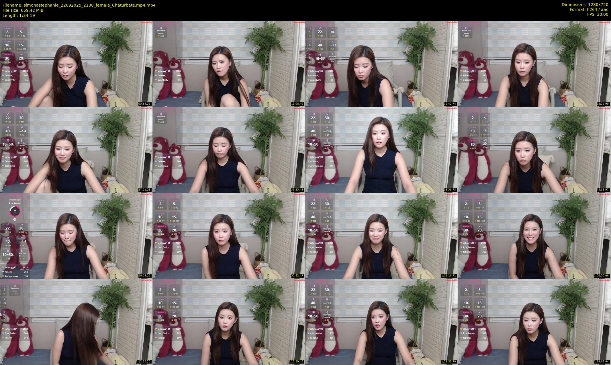 simonastephanie — 95 minute Chaturbate female cam show recording, 720p, Sep 22, 2025