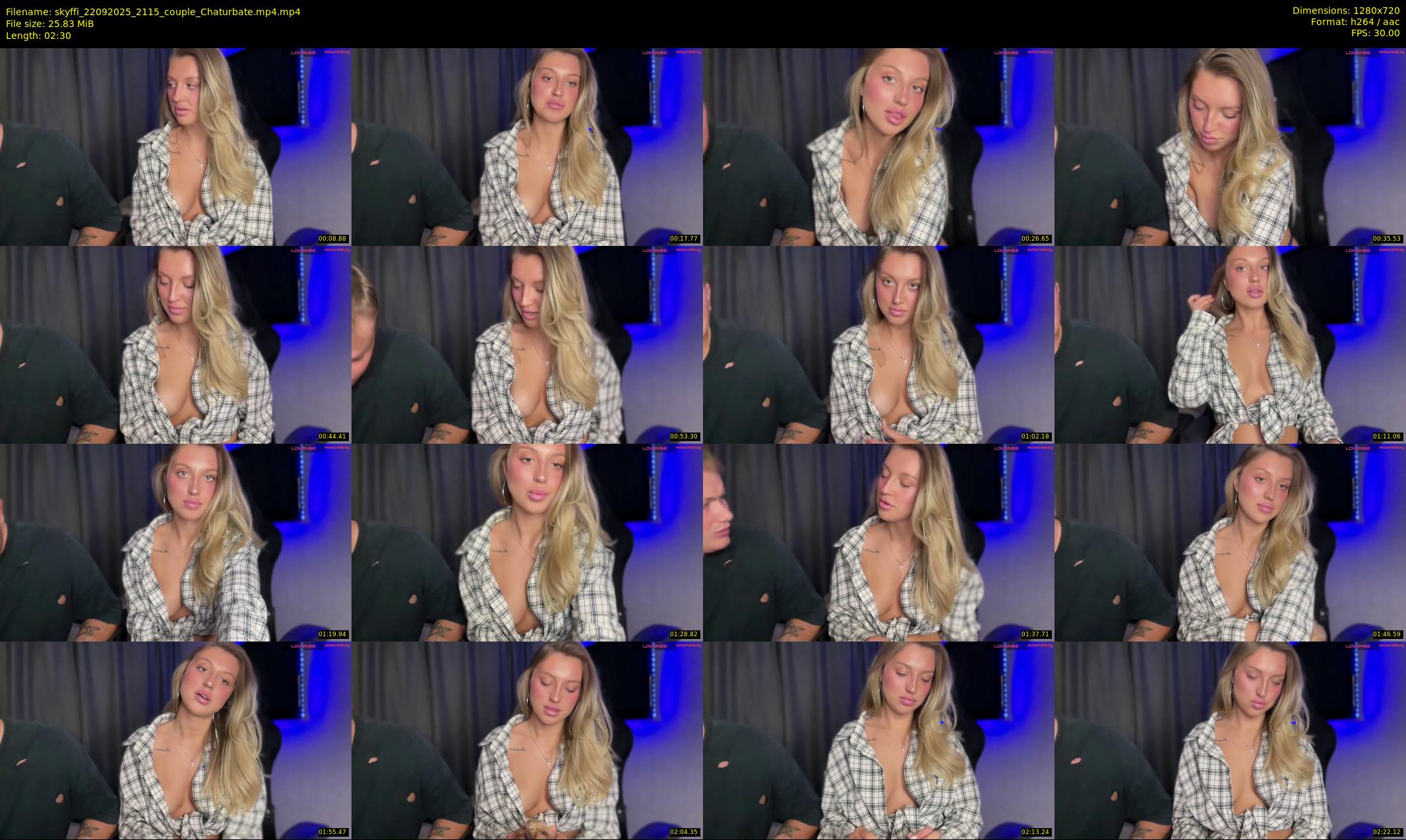skyffi — 3 minute Chaturbate couple cam show recording, 720p, Sep 22, 2025