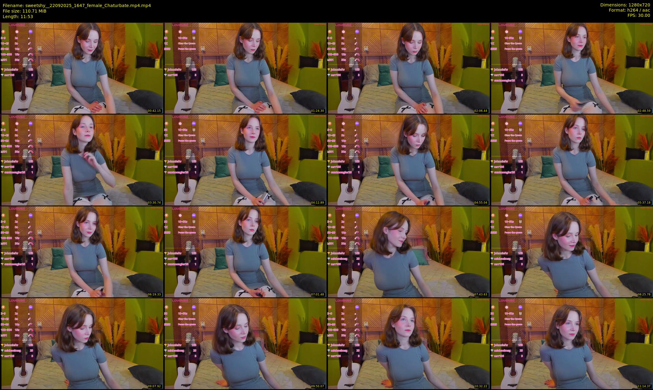 sweetshy_ — 12 minute Chaturbate female cam show recording, 720p, Sep 22, 2025