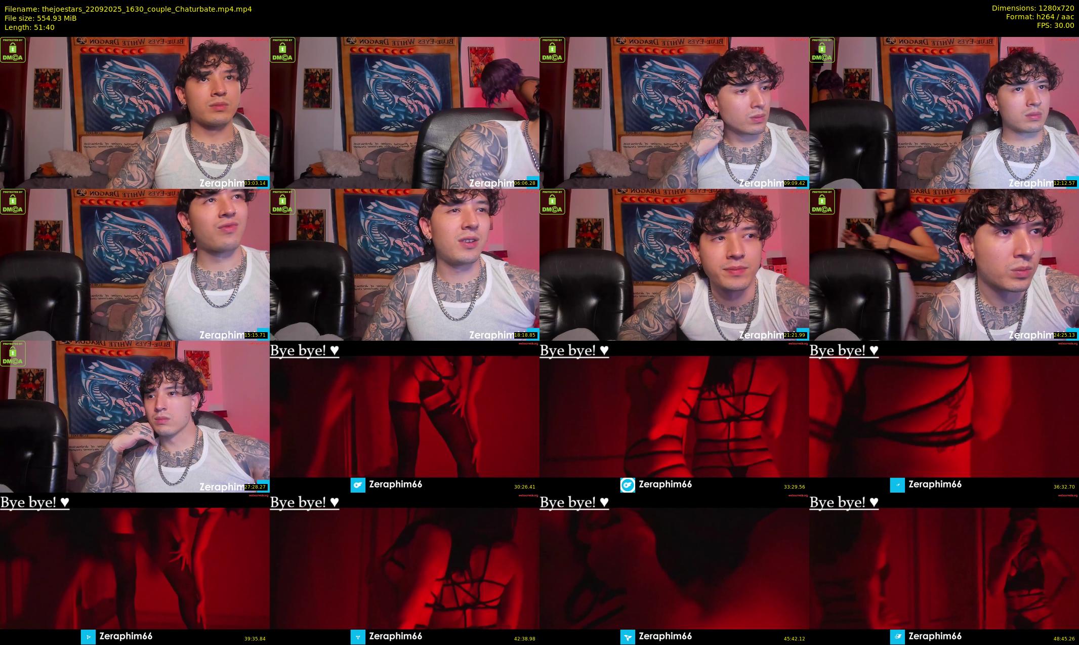 thejoestars — 52 minute Chaturbate couple cam show recording, 720p, Sep 22, 2025