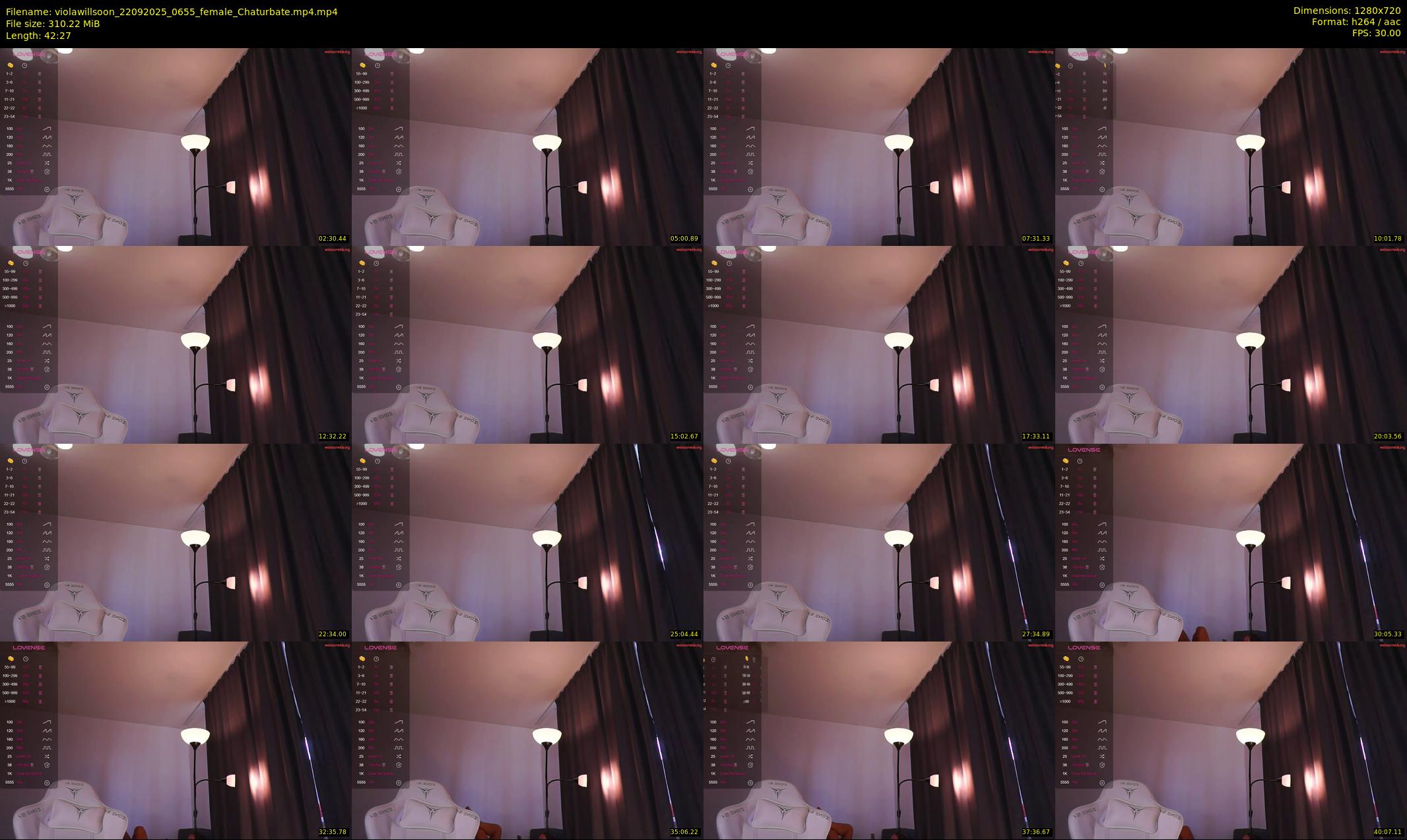 violawillsoon — 43 minute Chaturbate female cam show recording, 720p, Sep 22, 2025