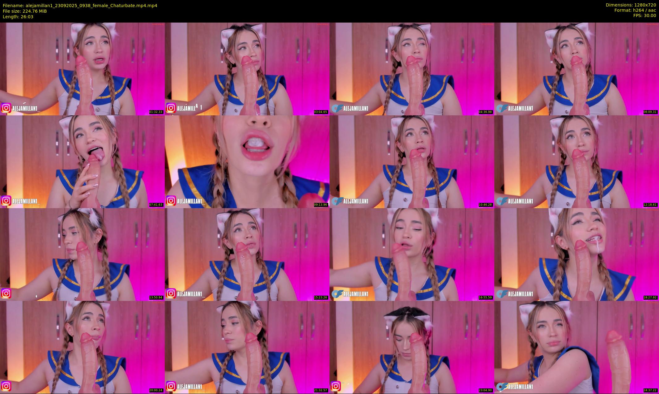 alejamillan1 — 27 minute Chaturbate female cam show recording, 720p, Sep 23, 2025