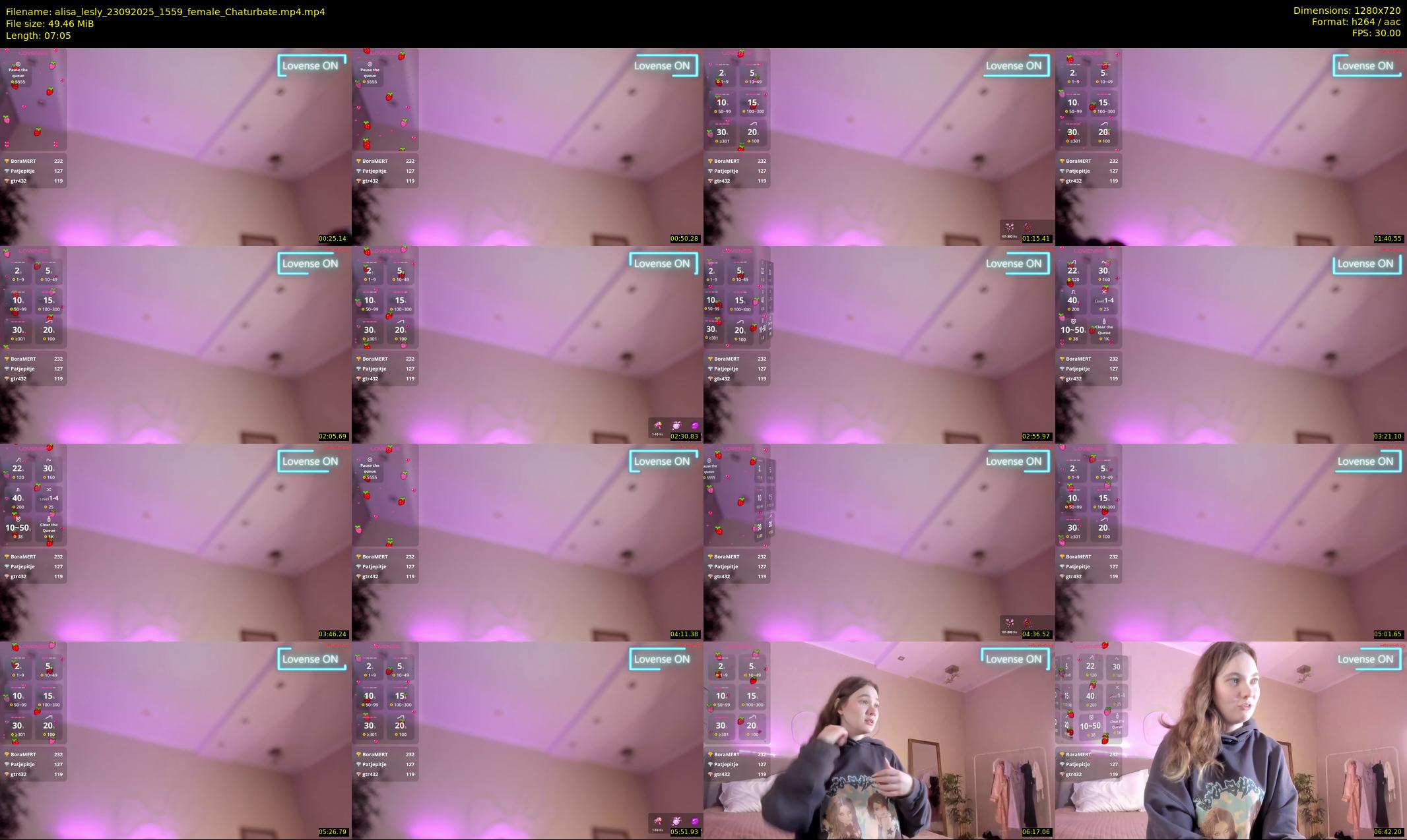 alisa_lesly — 8 minute Chaturbate female cam show recording, 720p, Sep 23, 2025