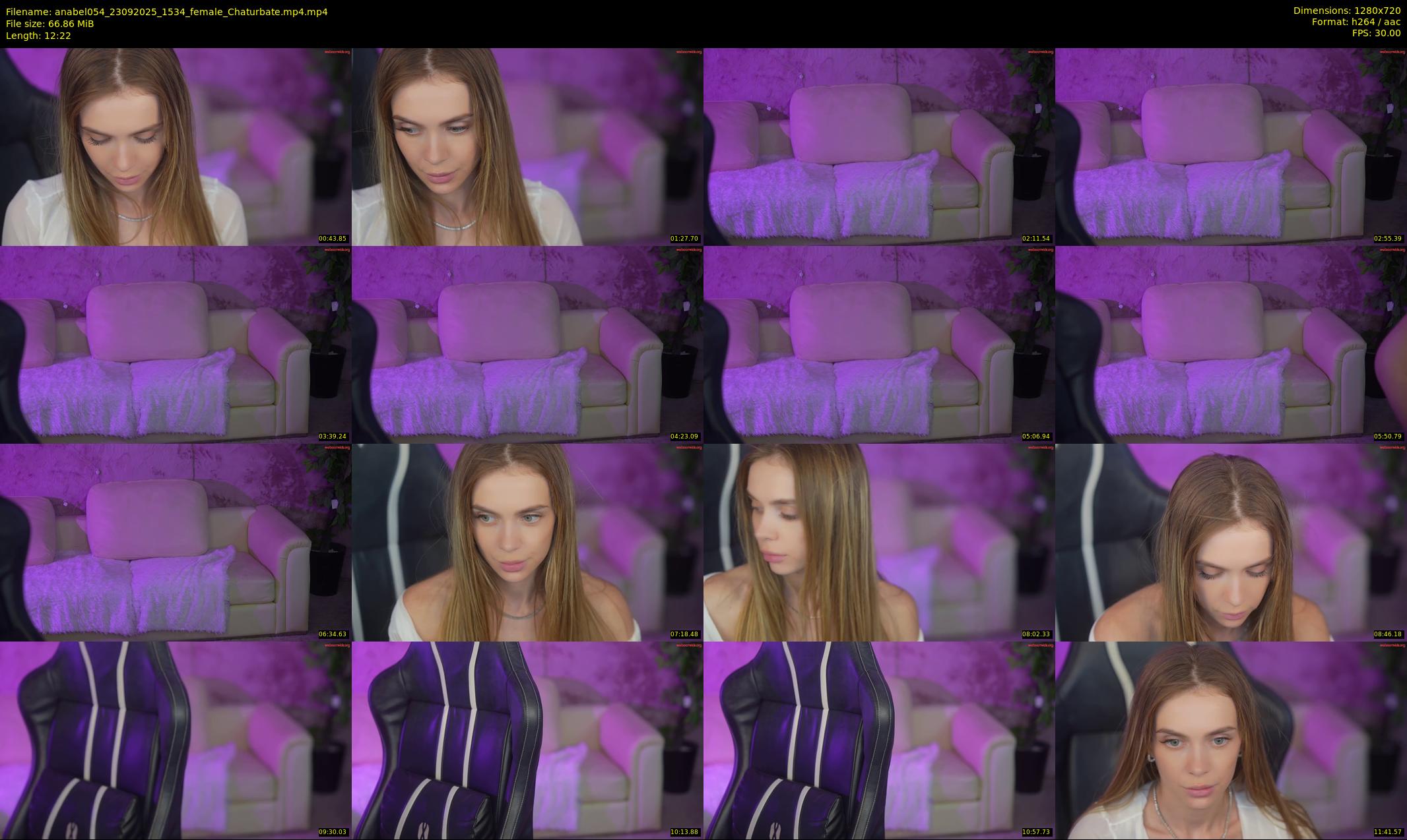 anabel054 — 13 minute Chaturbate female cam show recording, 720p, Sep 23, 2025
