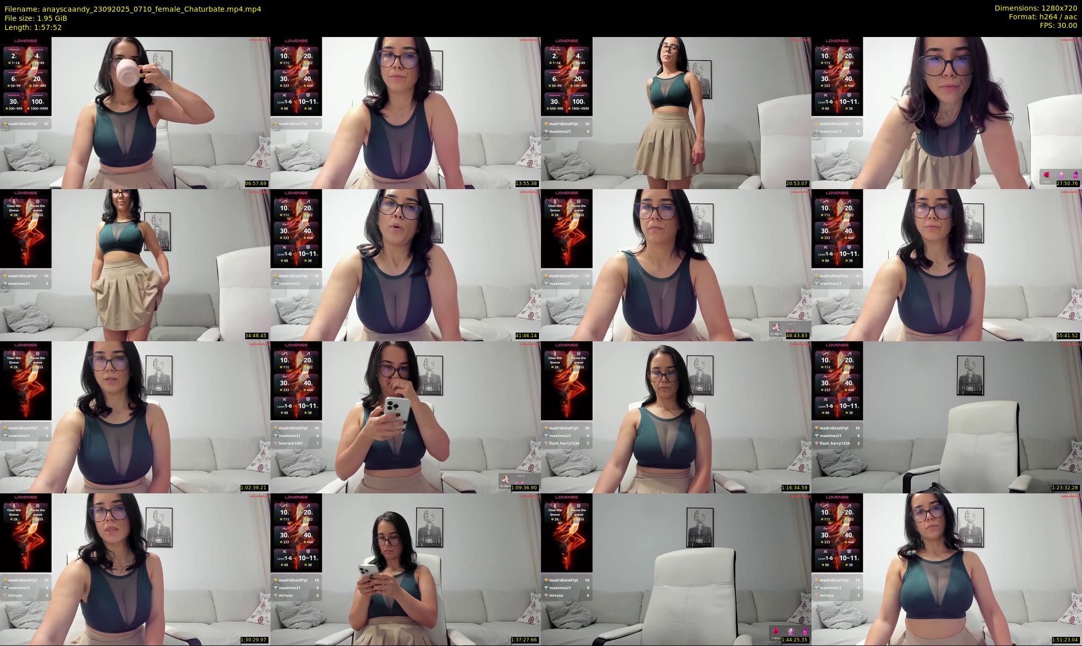anayscaandy — 118 minute Chaturbate female cam show recording, 720p, Sep 23, 2025
