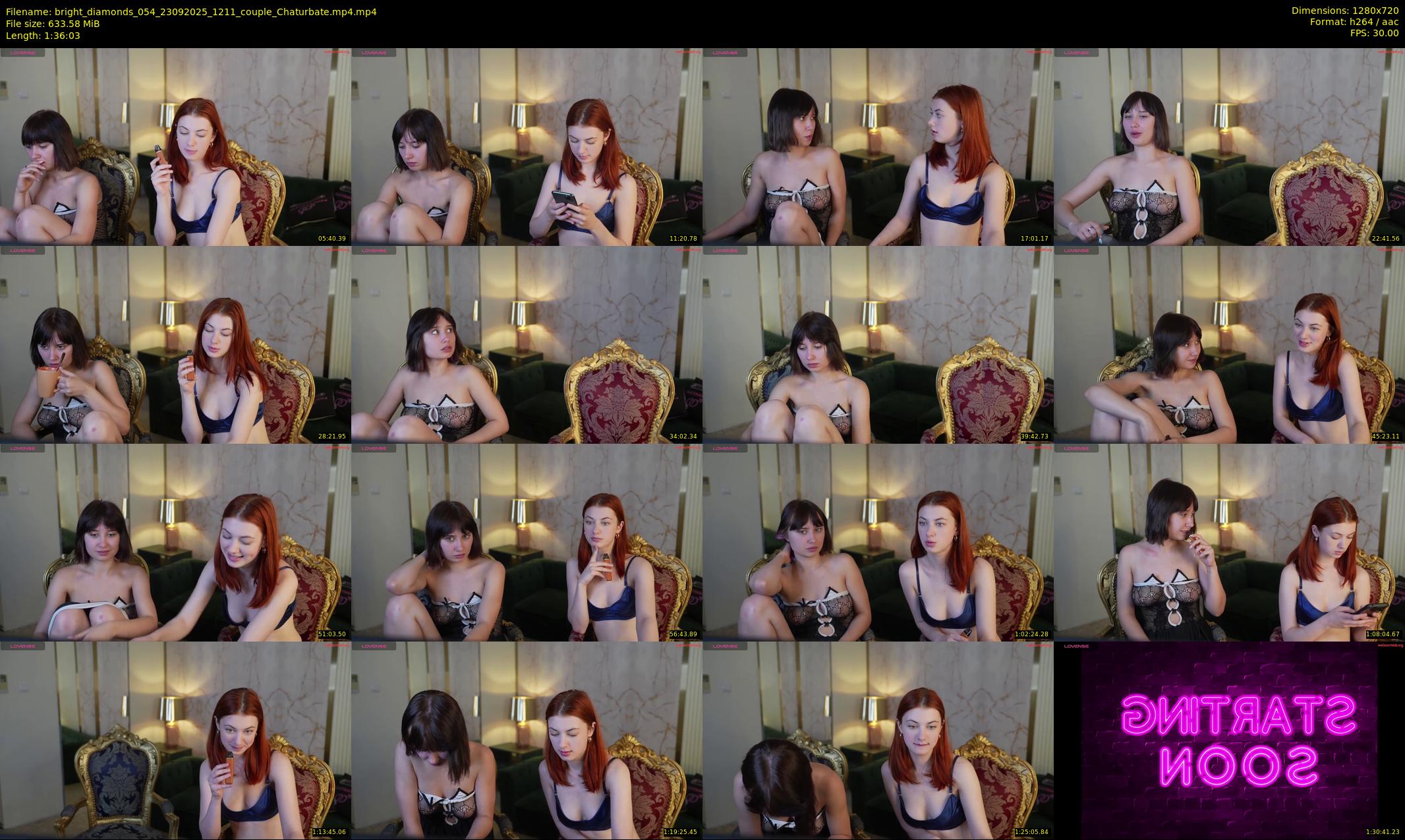 bright_diamonds_054 — 97 minute Chaturbate couple cam show recording, 720p, Sep 23, 2025