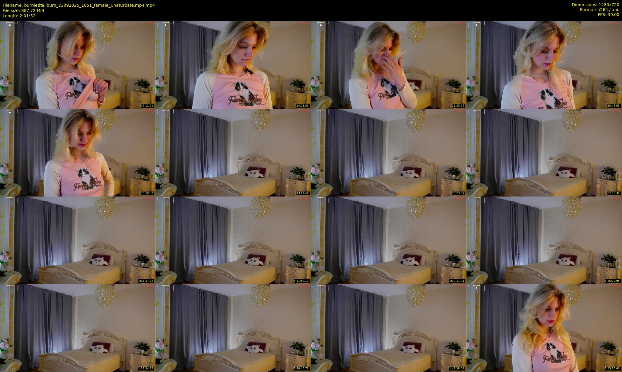 burnletitallburn — 122 minute Chaturbate female cam show recording, 720p, Sep 23, 2025