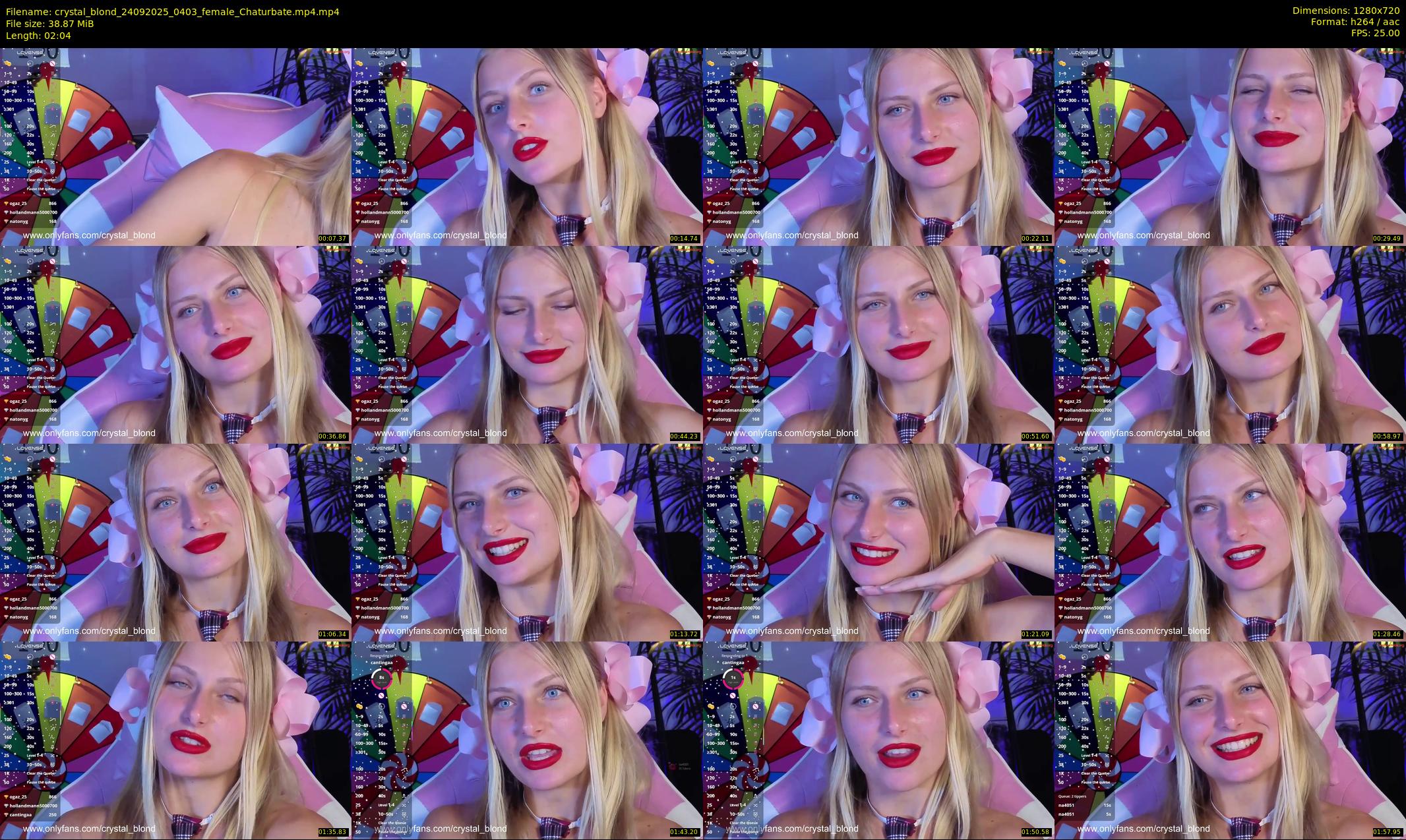 crystal_blond — 3 minute Chaturbate female cam show recording, 720p, Sep 24, 2025