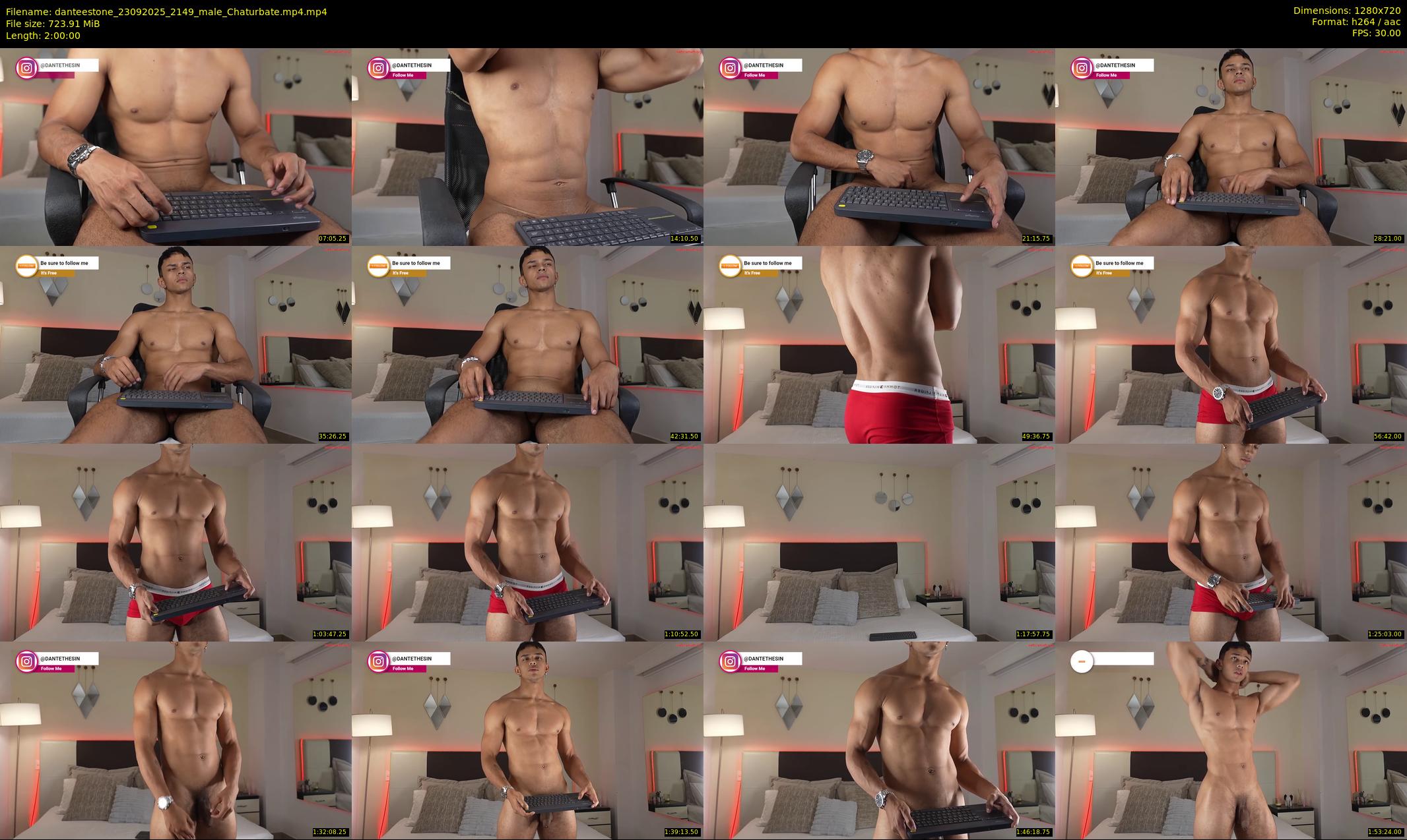danteestone — 120 minute Chaturbate male cam show recording, 720p, Sep 23, 2025