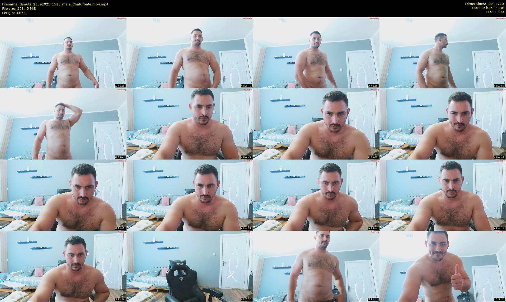 djmute — 34 minute Chaturbate male cam show recording, 720p, Sep 23, 2025