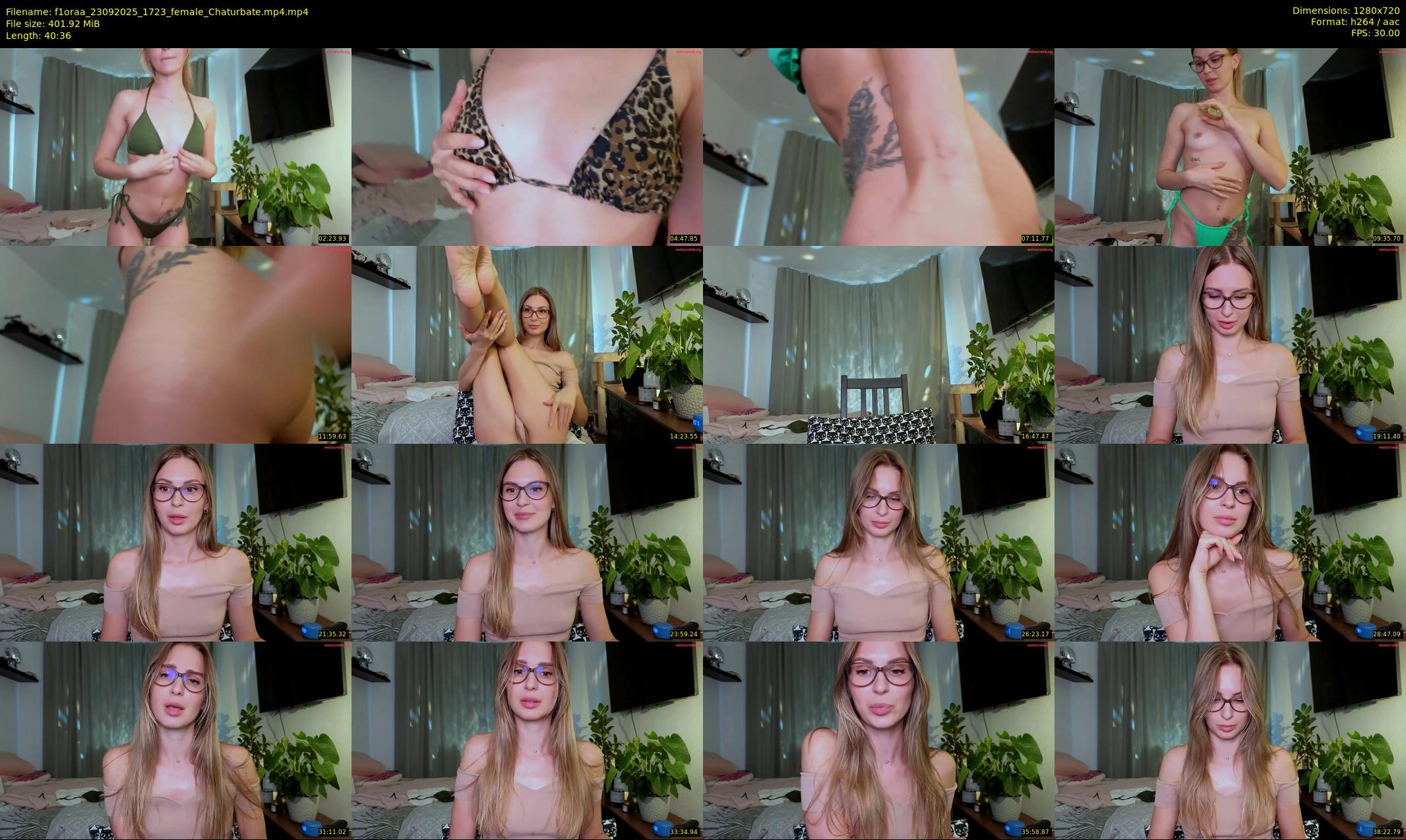 f1oraa — 41 minute Chaturbate female cam show recording, 720p, Sep 23, 2025