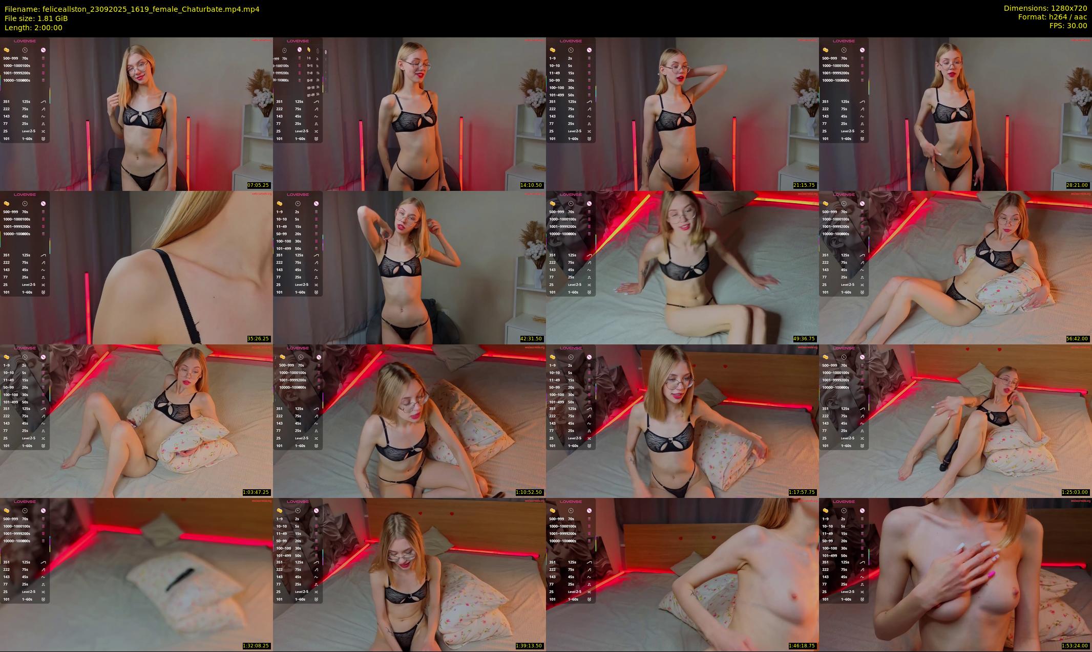 feliceallston — 120 minute Chaturbate female cam show recording, 720p, Sep 23, 2025
