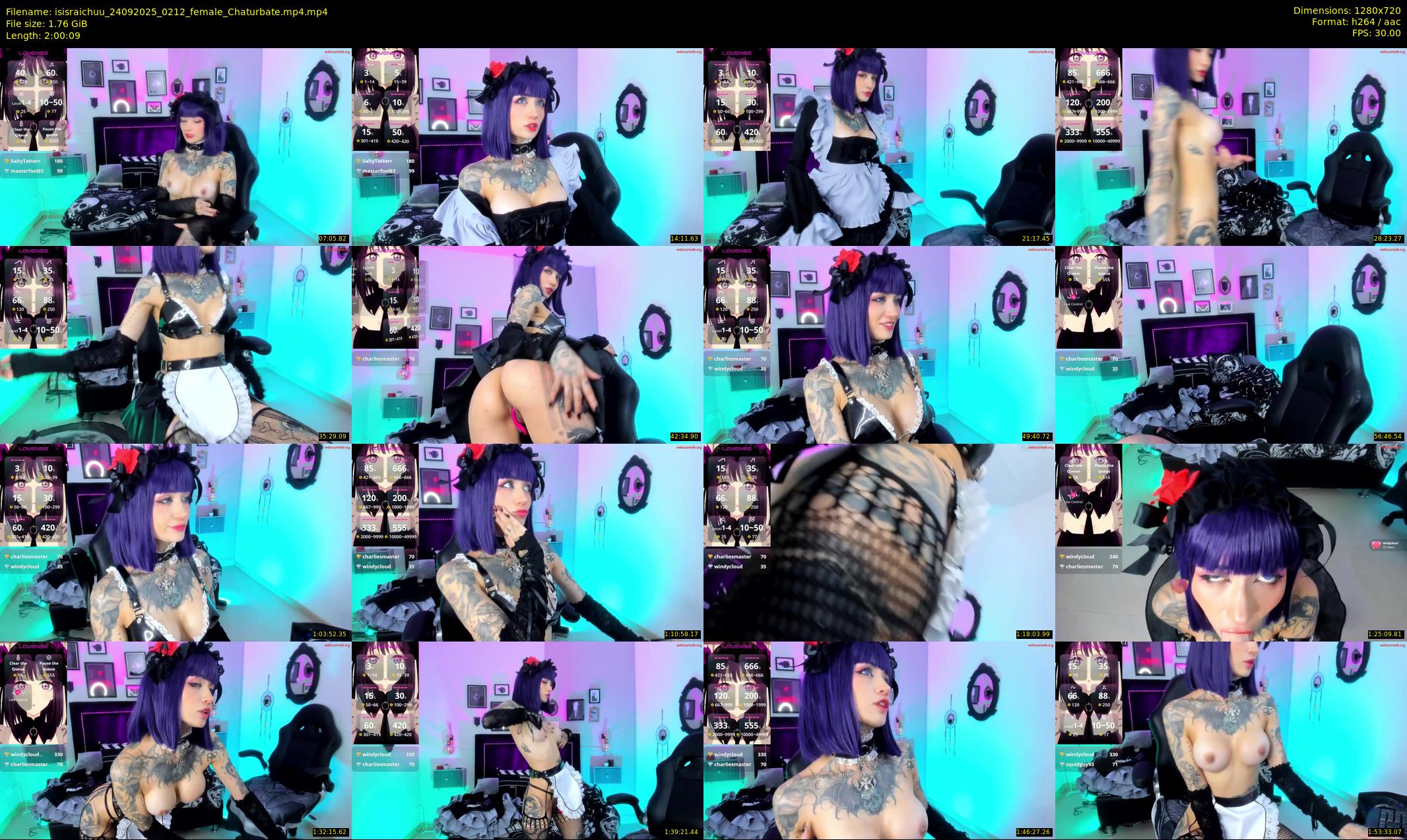 isisraichuu — 121 minute Chaturbate female cam show recording, 720p, Sep 24, 2025
