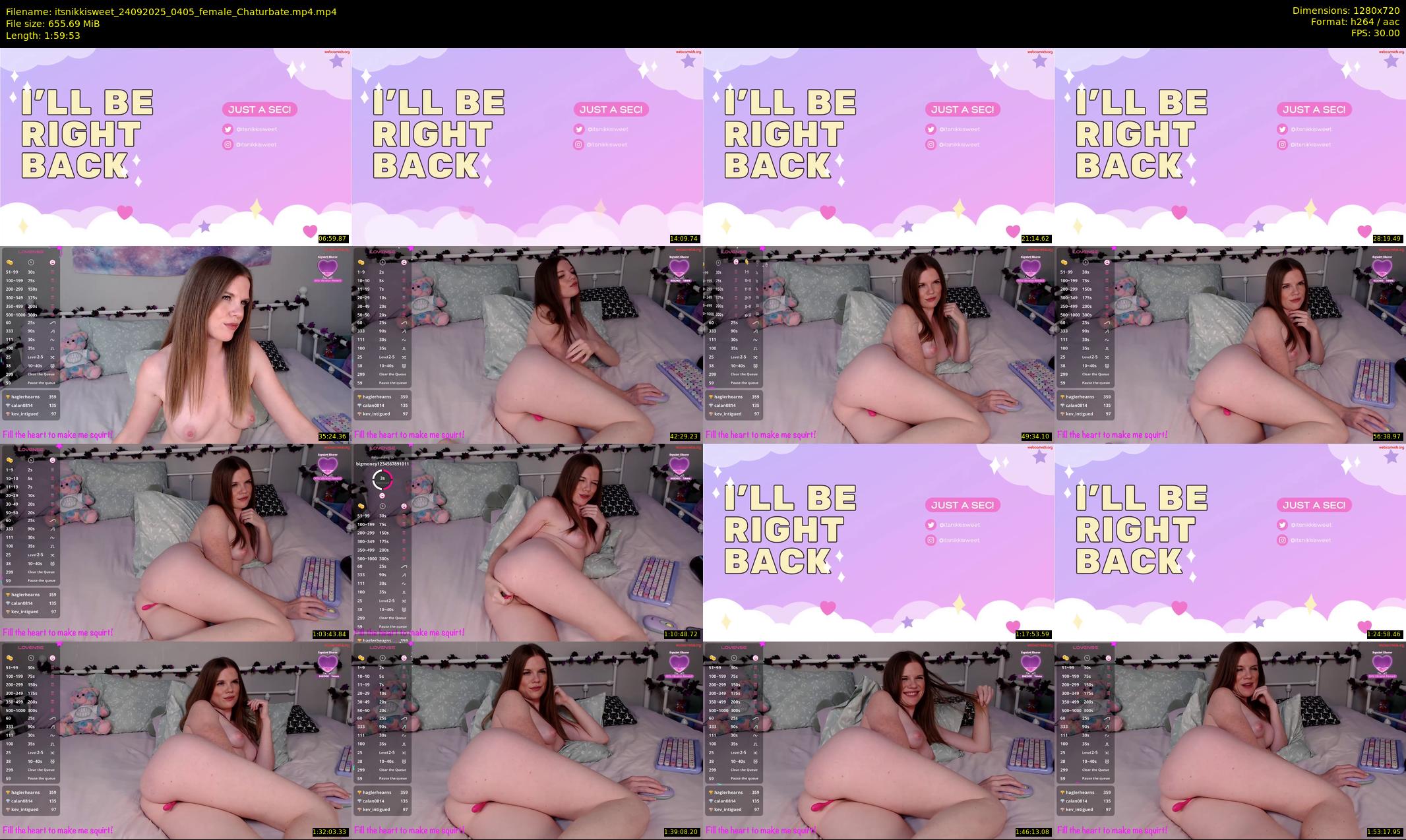 itsnikkisweet — 120 minute Chaturbate couple cam show recording, 720p, Sep 24, 2025