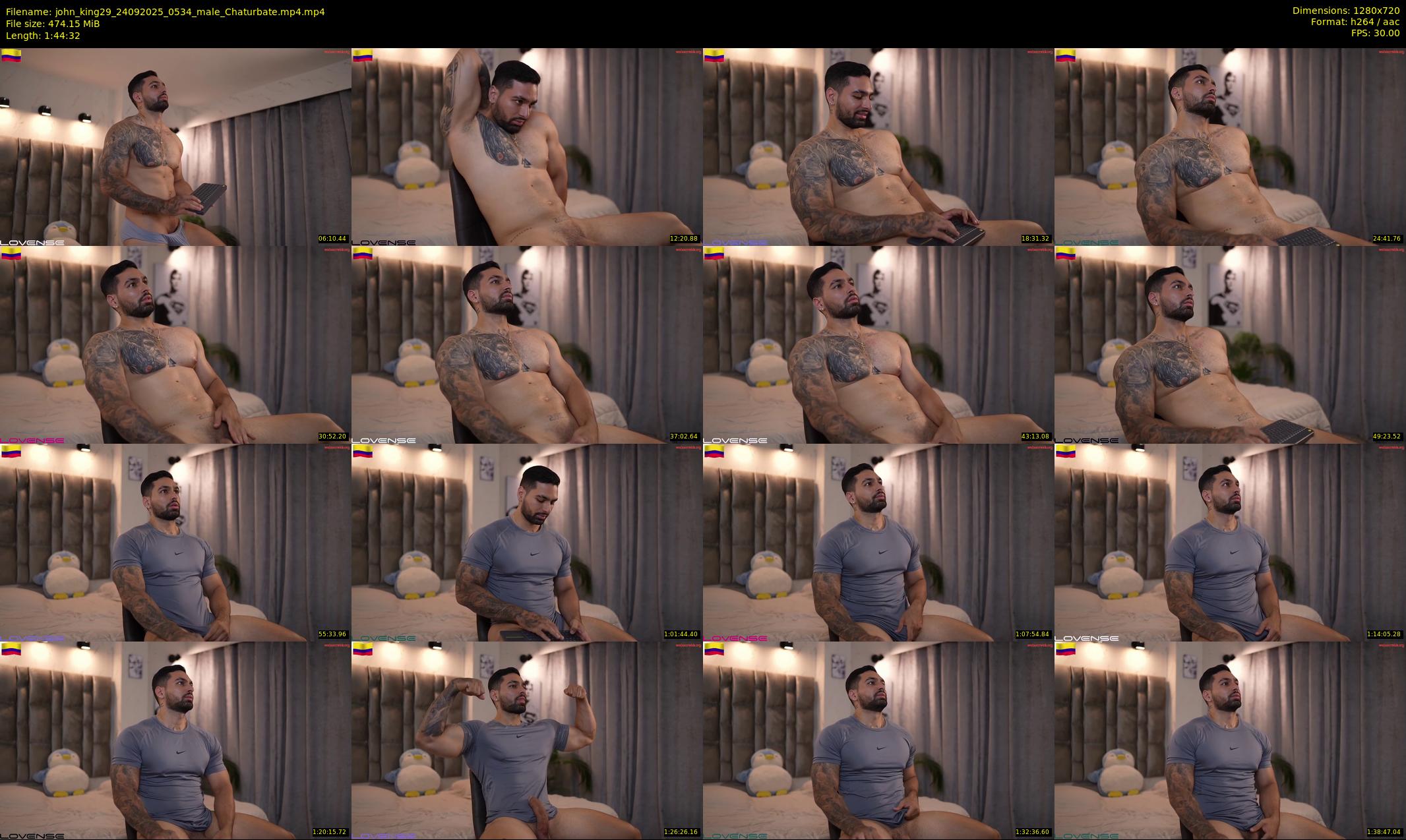 john_king29 — 105 minute Chaturbate male cam show recording, 720p, Sep 24, 2025