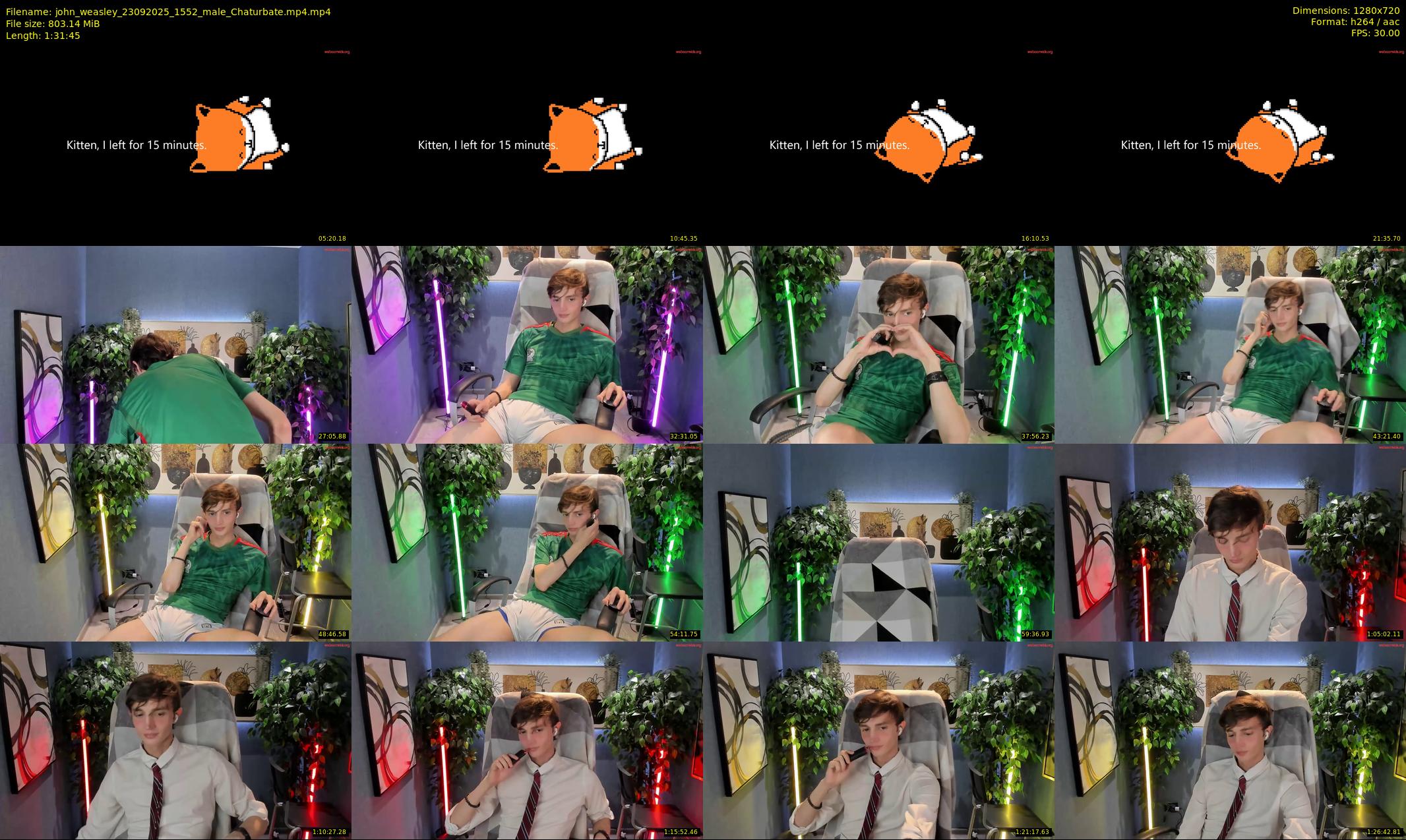 john_weasley — 92 minute Chaturbate male cam show recording, 720p, Sep 23, 2025