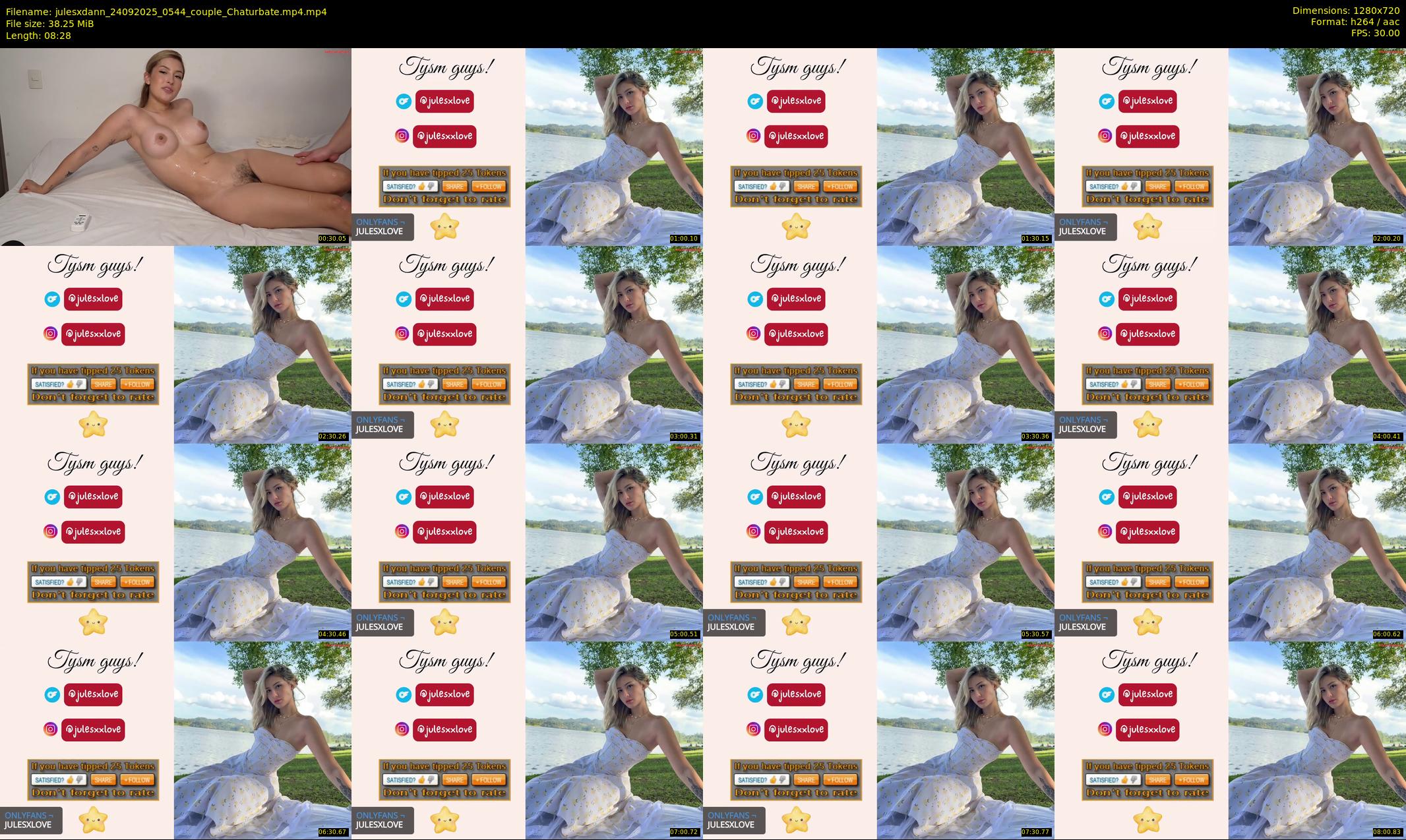 julesxdann — 9 minute Chaturbate couple cam show recording, 720p, Sep 24, 2025