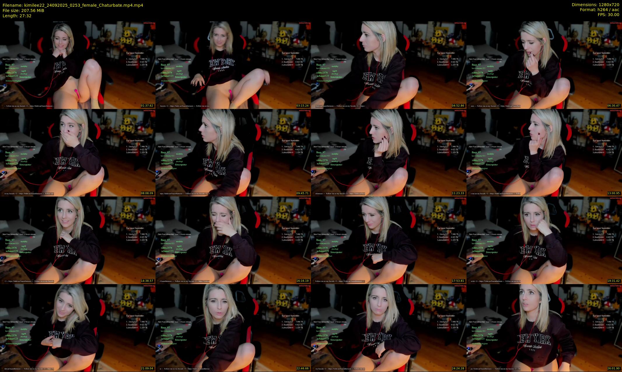 kimilee22 — 28 minute Chaturbate female cam show recording, 720p, Sep 24, 2025