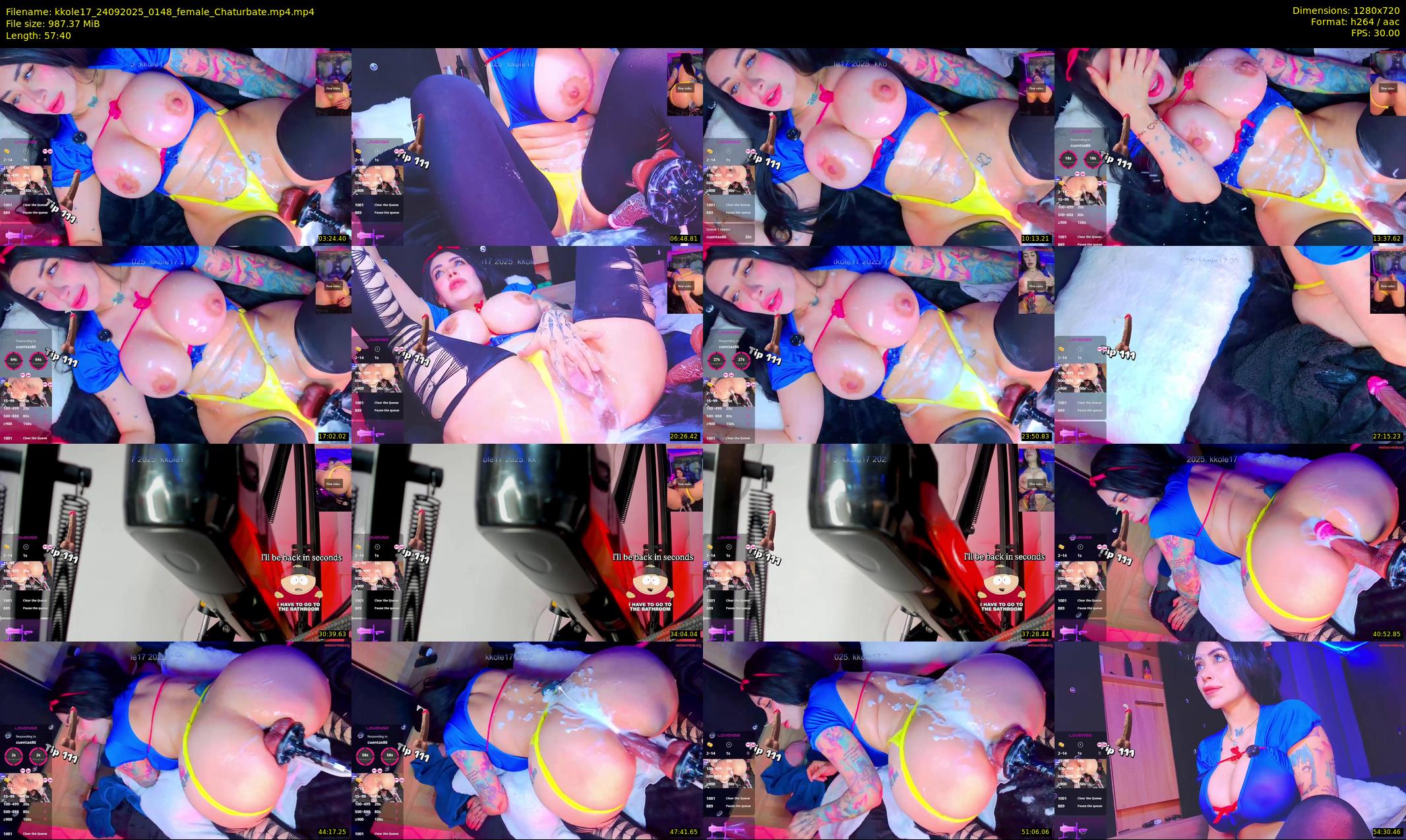 kkole17 — 58 minute Chaturbate female cam show recording, 720p, Sep 24, 2025