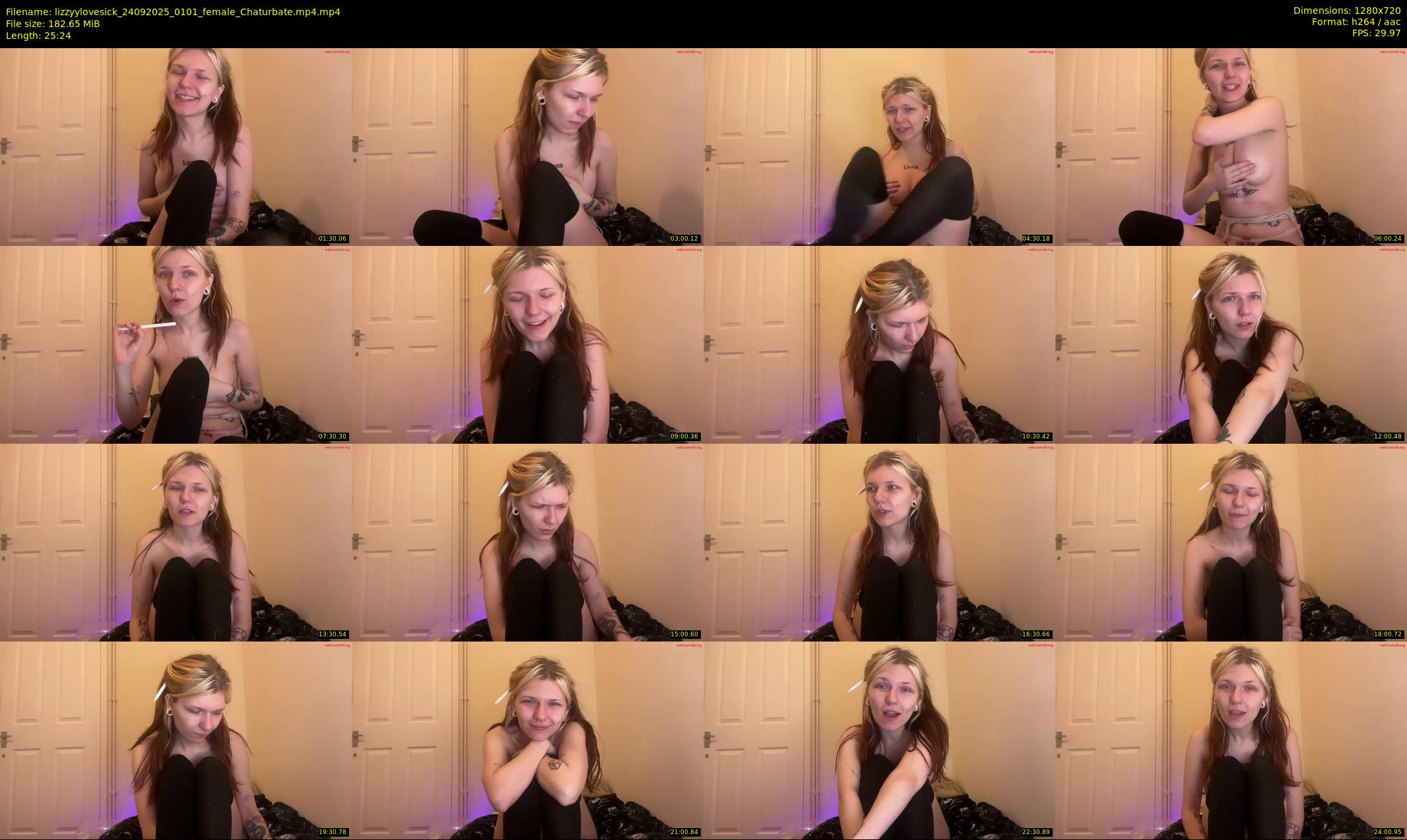 lizzyylovesick — 26 minute Chaturbate female cam show recording, 720p, Sep 24, 2025