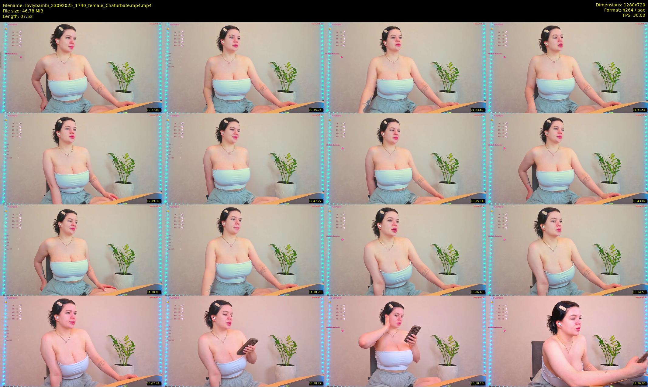 lovlybambi — 8 minute Chaturbate female cam show recording, 720p, Sep 23, 2025