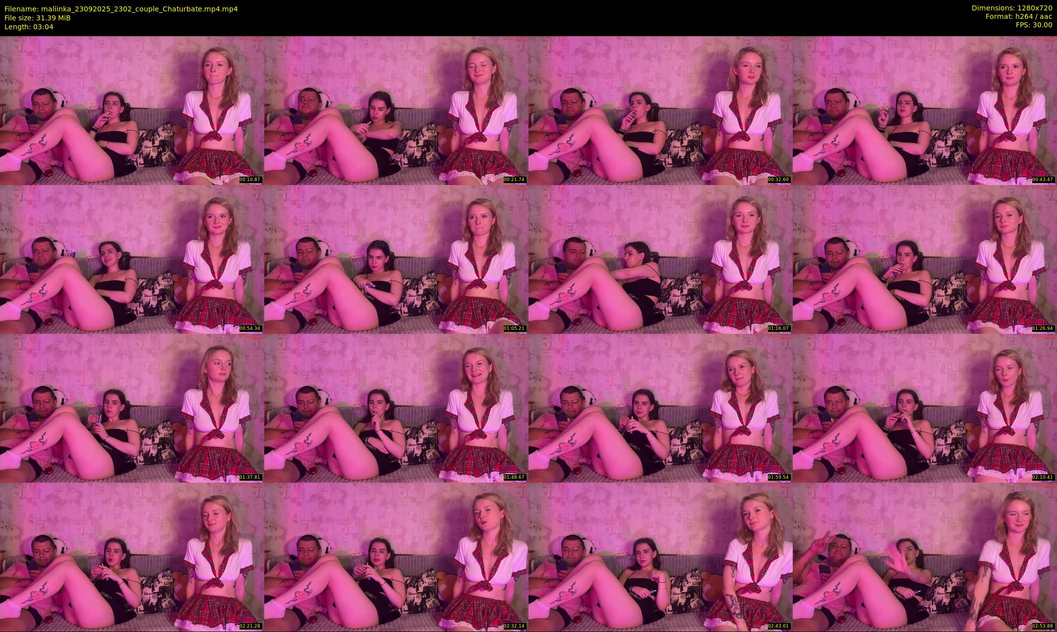 maliinka — 4 minute Chaturbate couple cam show recording, 720p, Sep 23, 2025
