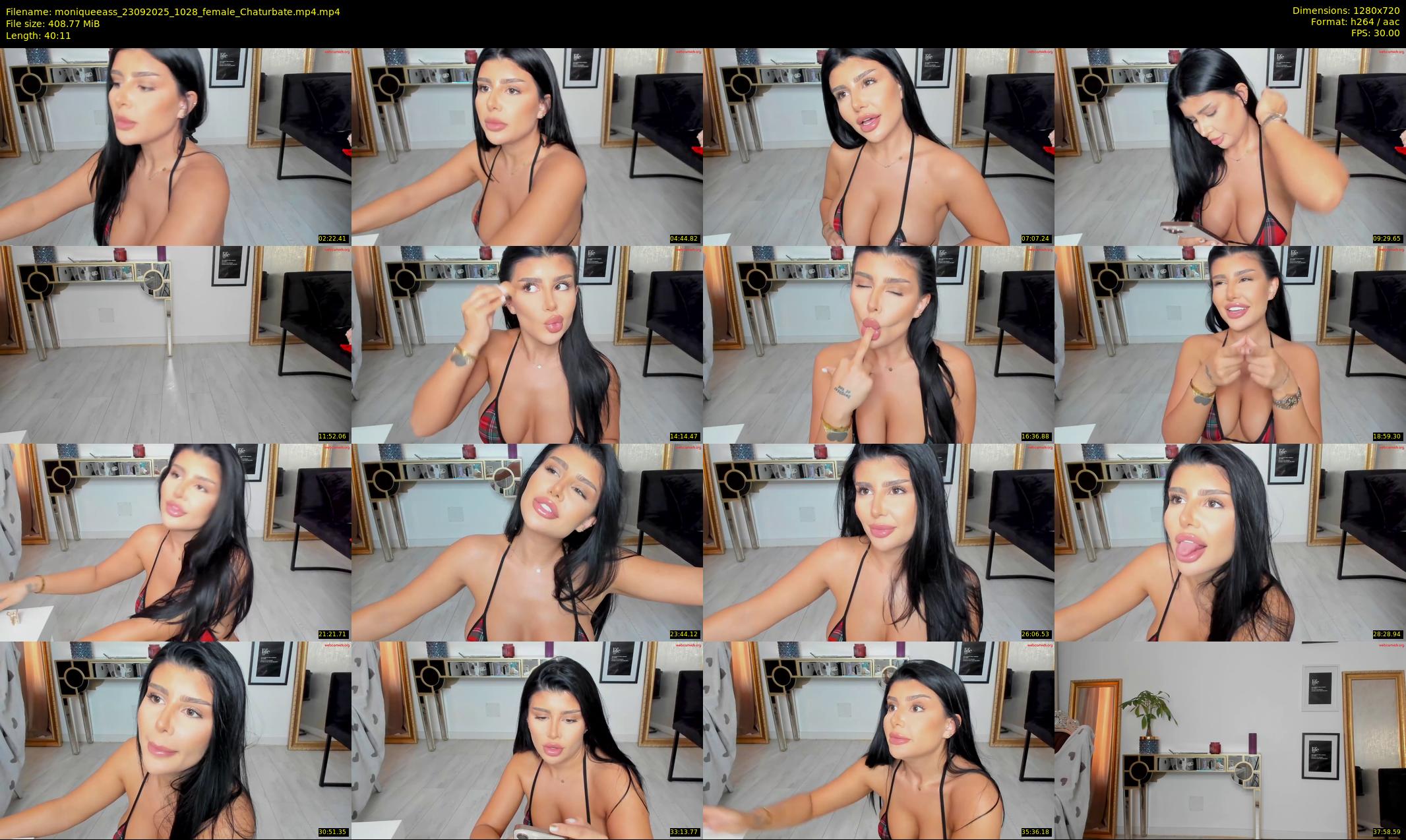 moniqueeass — 41 minute Chaturbate female cam show recording, 720p, Sep 23, 2025