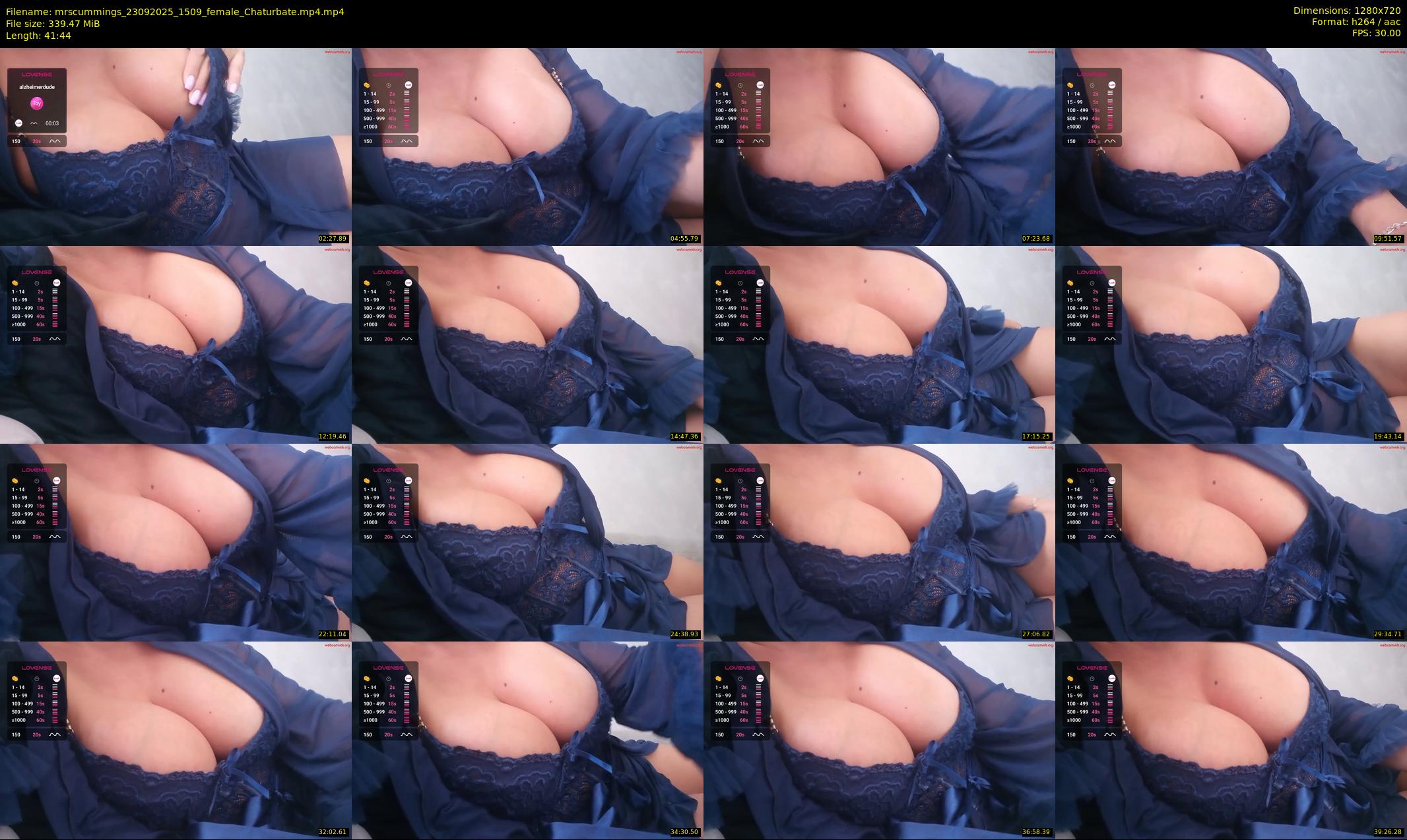 mrscummings — 42 minute Chaturbate female cam show recording, 720p, Sep 23, 2025
