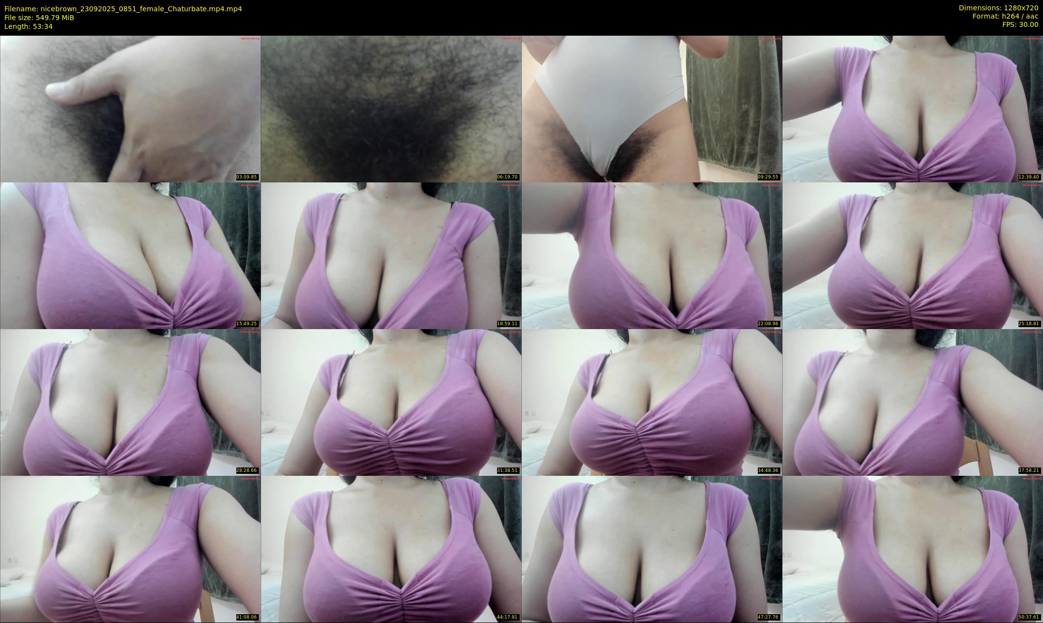 nicebrown — 54 minute Chaturbate female cam show recording, 720p, Sep 23, 2025