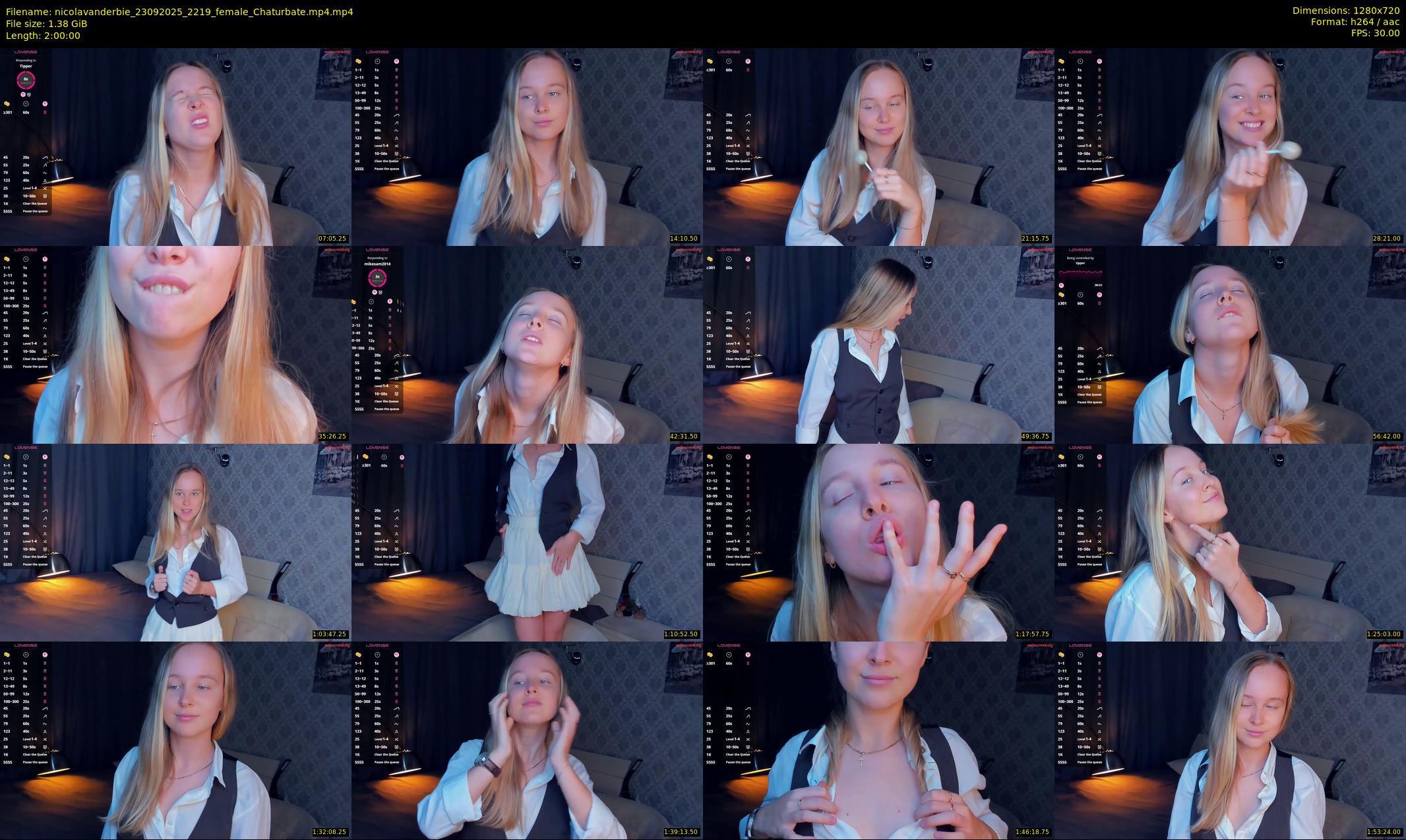 nicolavanderbie — 120 minute Chaturbate female cam show recording, 720p, Sep 23, 2025