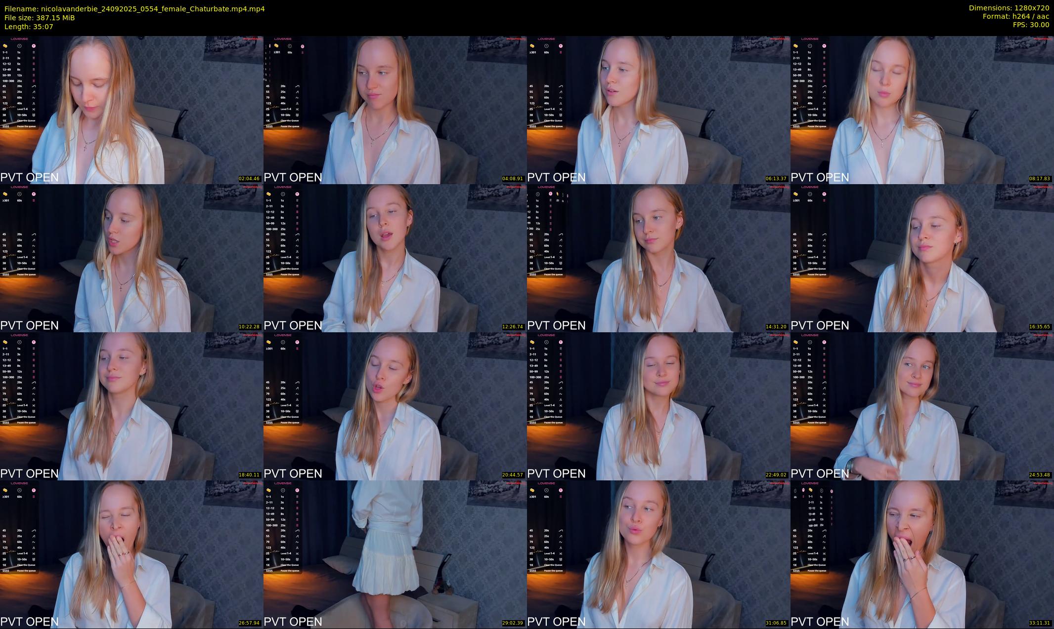 nicolavanderbie — 36 minute Chaturbate female cam show recording, 720p, Sep 24, 2025