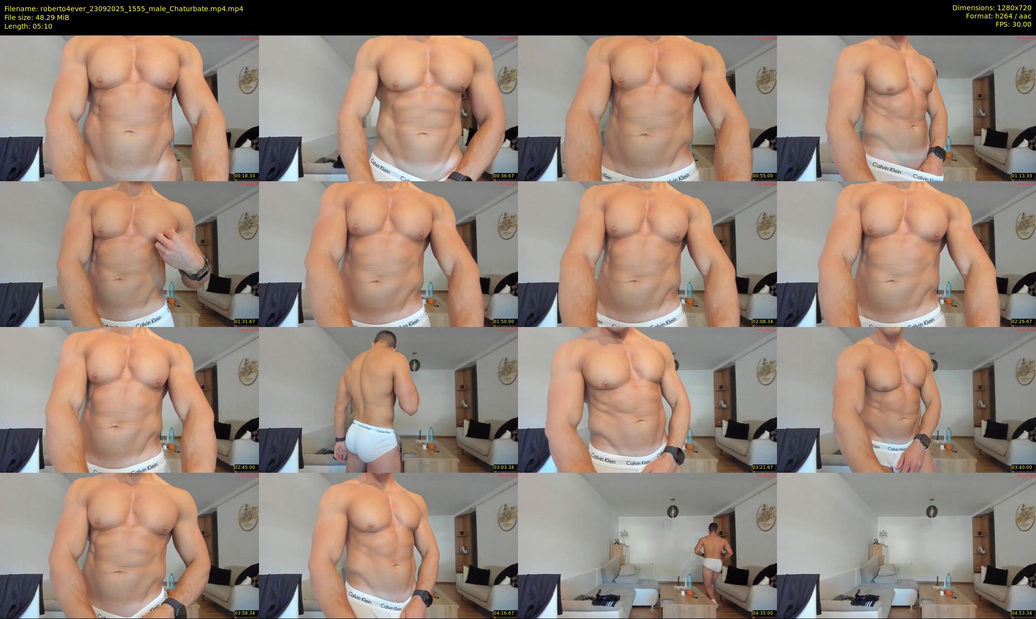 roberto4ever — 6 minute Chaturbate male cam show recording, 720p, Sep 23, 2025